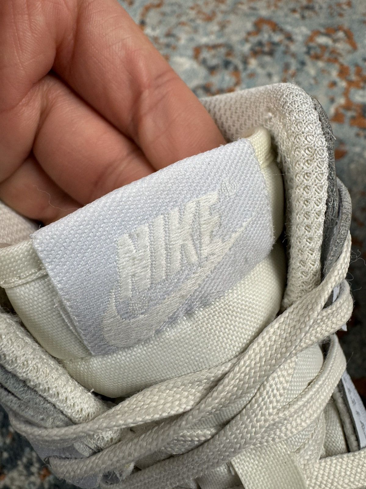 Nike × Vintage Nike dunk high football grey high top sneakers Size US 8 / IT 38 - 19 Thumbnail