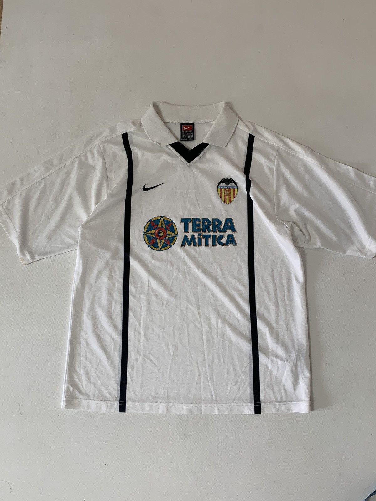 Vintage Rare! Original Nike Valencia CF 2000/2001 Home Size US M / EU 48-50 / 2 - 2 Thumbnail