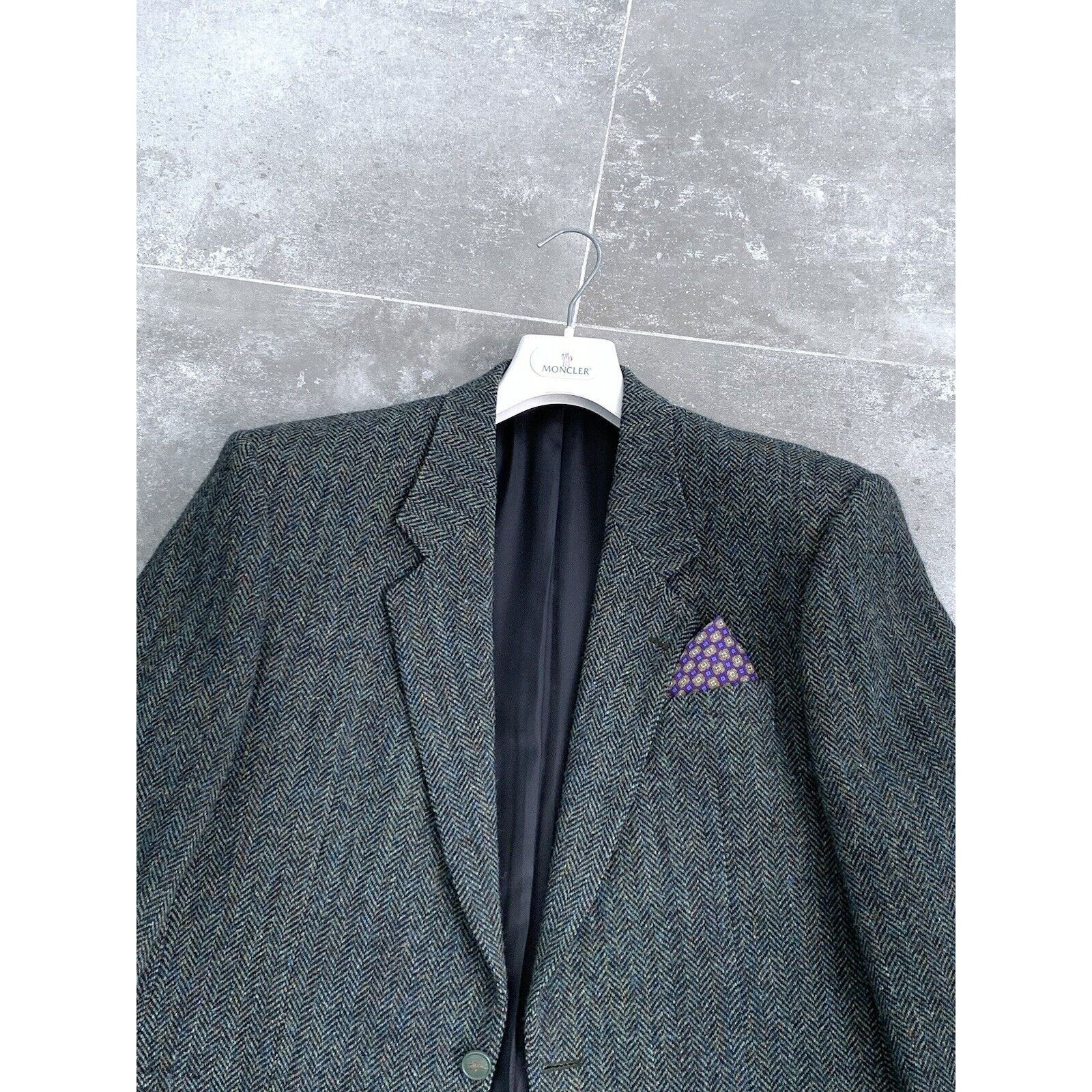 Burberry × Harris Tweed Men's BURBERRYS' HARRIS TWEED Sport Blazer Jacket Coat EU 52 Size 52R - 10 Thumbnail