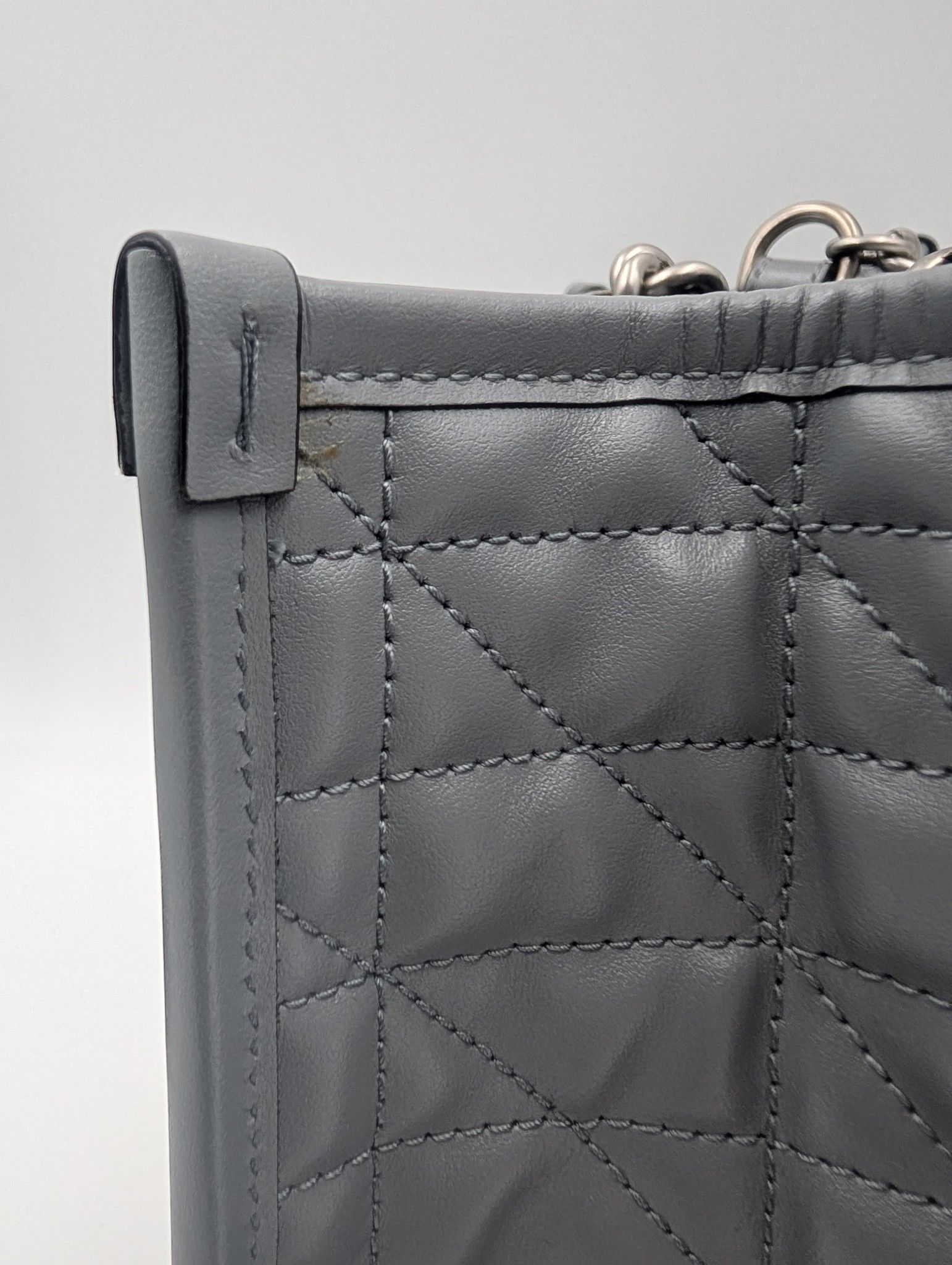 Gucci Grey GG Marmont Silver Medium Chain Shoulder Bag Size ONE SIZE - 9 Thumbnail