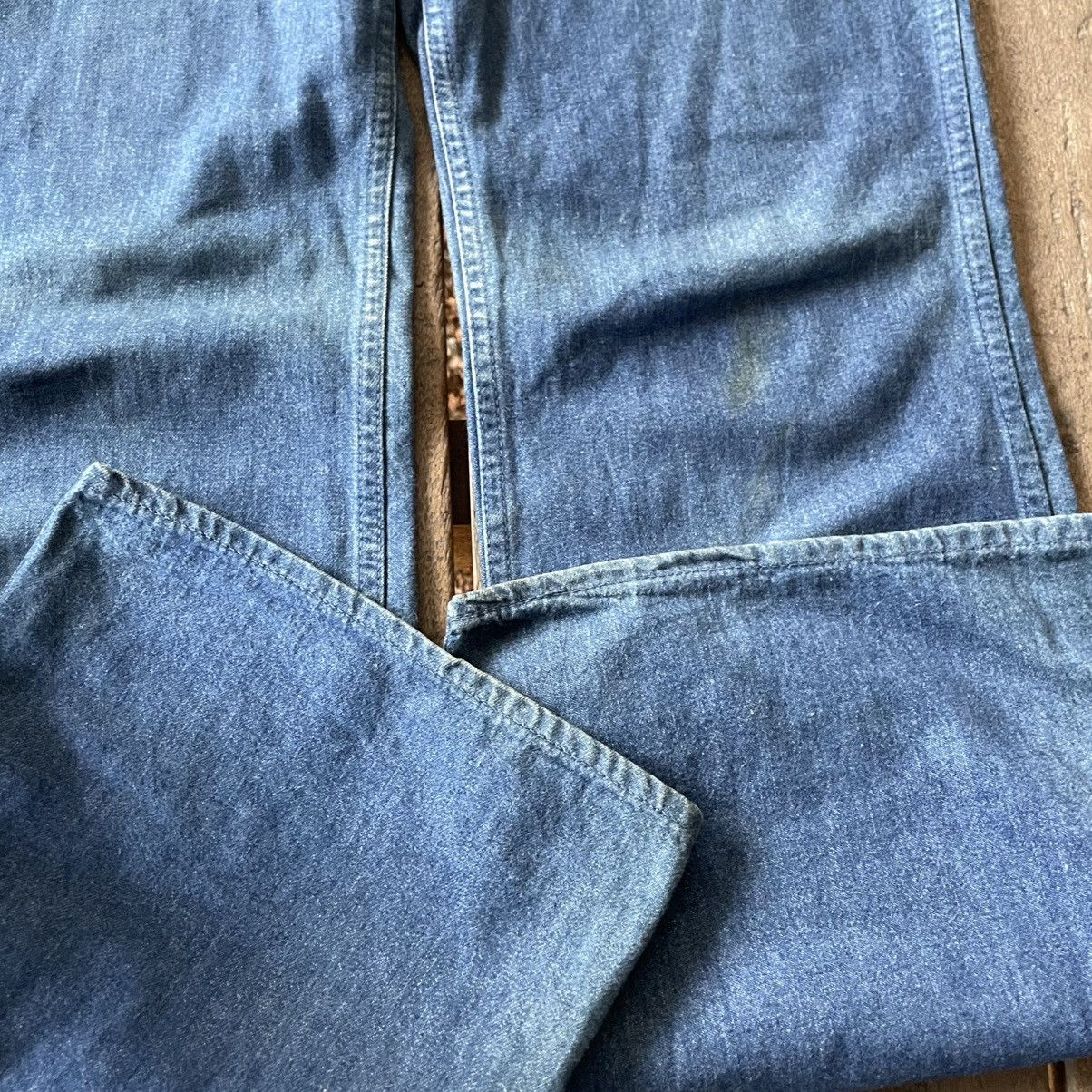 Big John 🔥Vintage 80s Big John Buspants Flare Denim Pants Jeans Size US 31 - 7 Thumbnail