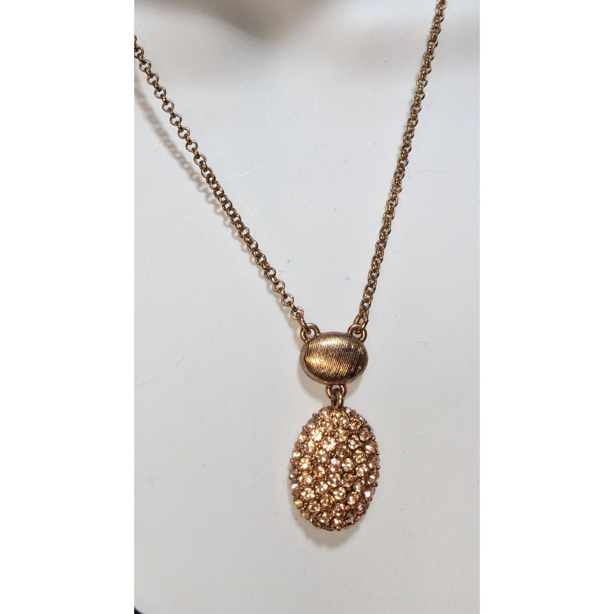 Monet Elegant Monet Rose Gold-Tone Crystal Pendant Necklace With T Size ONE SIZE - 3 Thumbnail