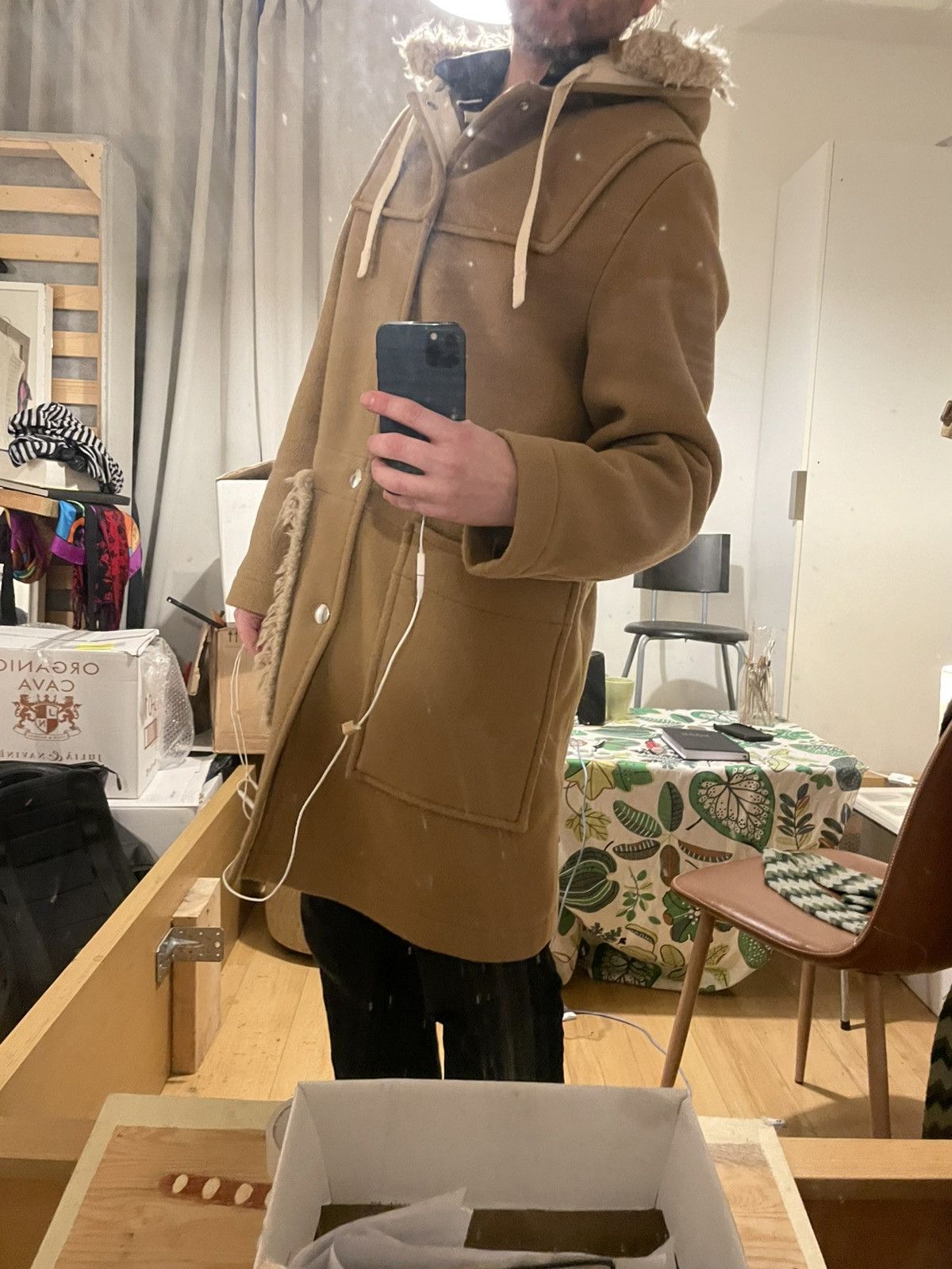 Acne Studios Acne Studios - Shearling, Hooded Duffel Coat Size US S / EU 44-46 / 1 - 9 Thumbnail