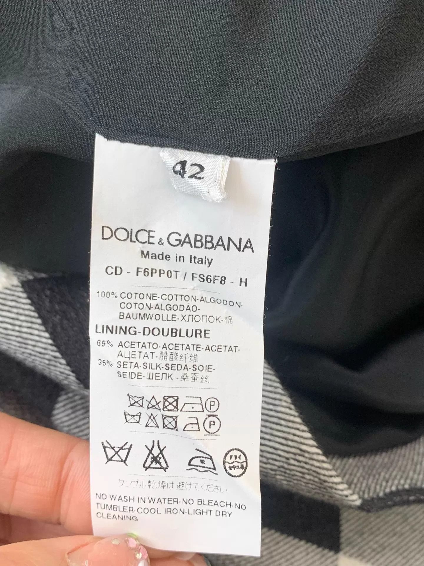 Dolce & Gabbana DG Printed Check Dress EU42 New Size M / US 6-8 / IT 42-44 - 5 Thumbnail