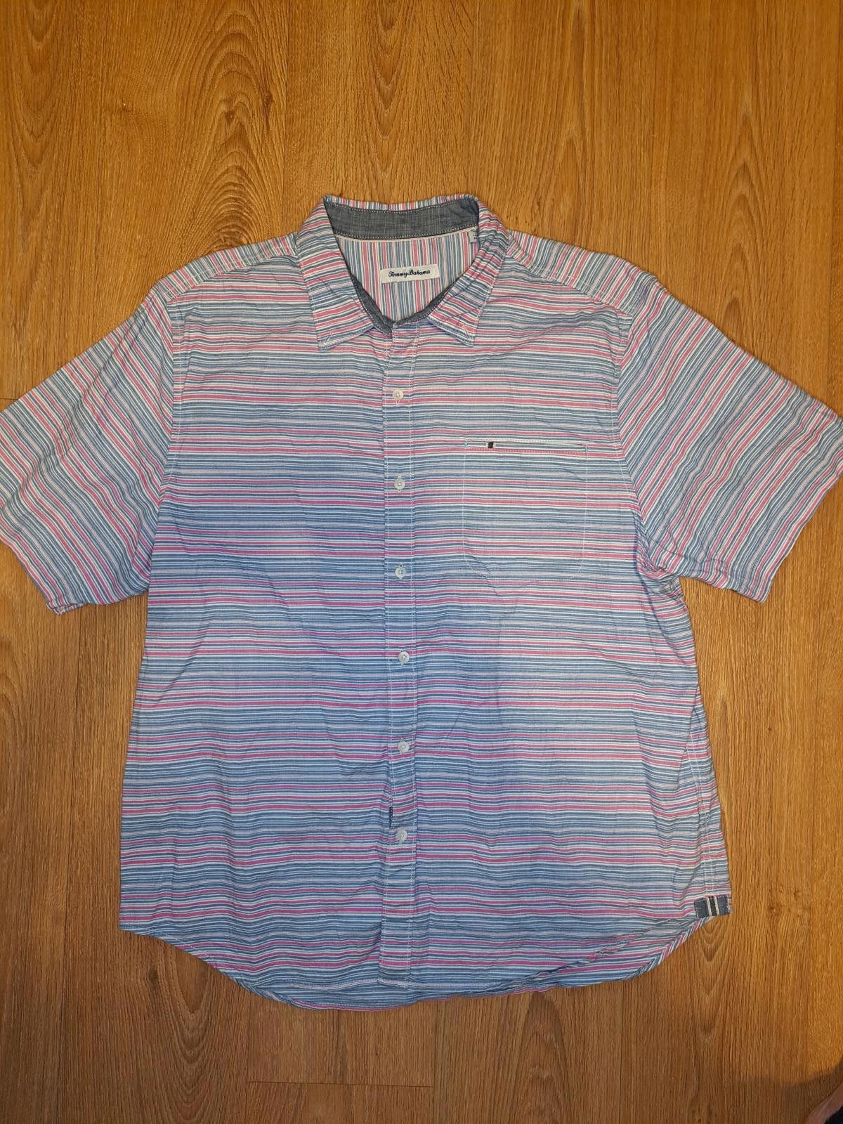 Tommy Bahama Tommy Bahama Button Up Shirt Mens XL Pink Striped Cotton Size US XL / EU 56 / 4 - 1 Thumbnail