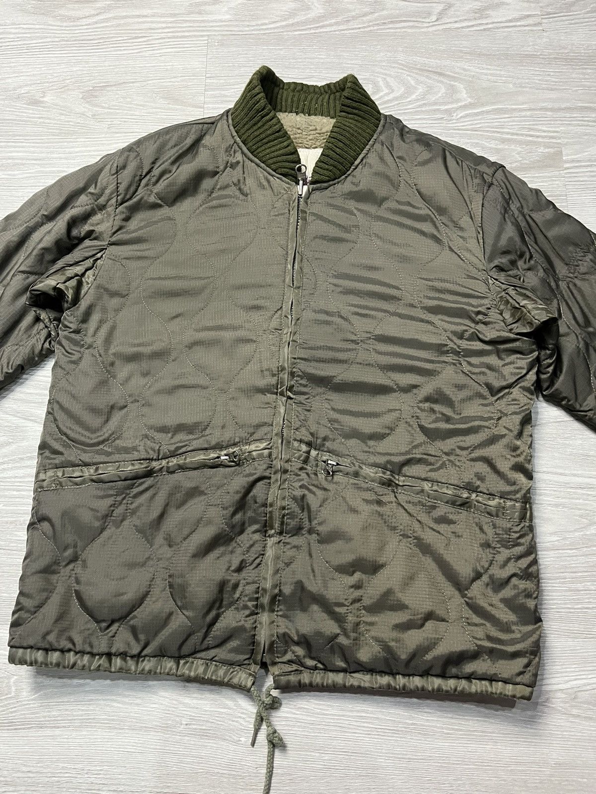 Abercrombie & Fitch Abercrombie & Fitch Quilted Green Military Jacket Size US L / EU 52-54 / 3 - 2 Thumbnail