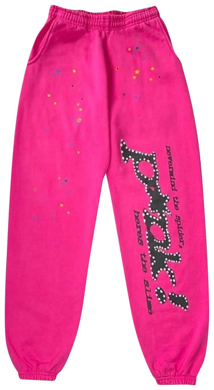 Size Large - Sp5der Punk V2 Pink Sweatpants Young Thug