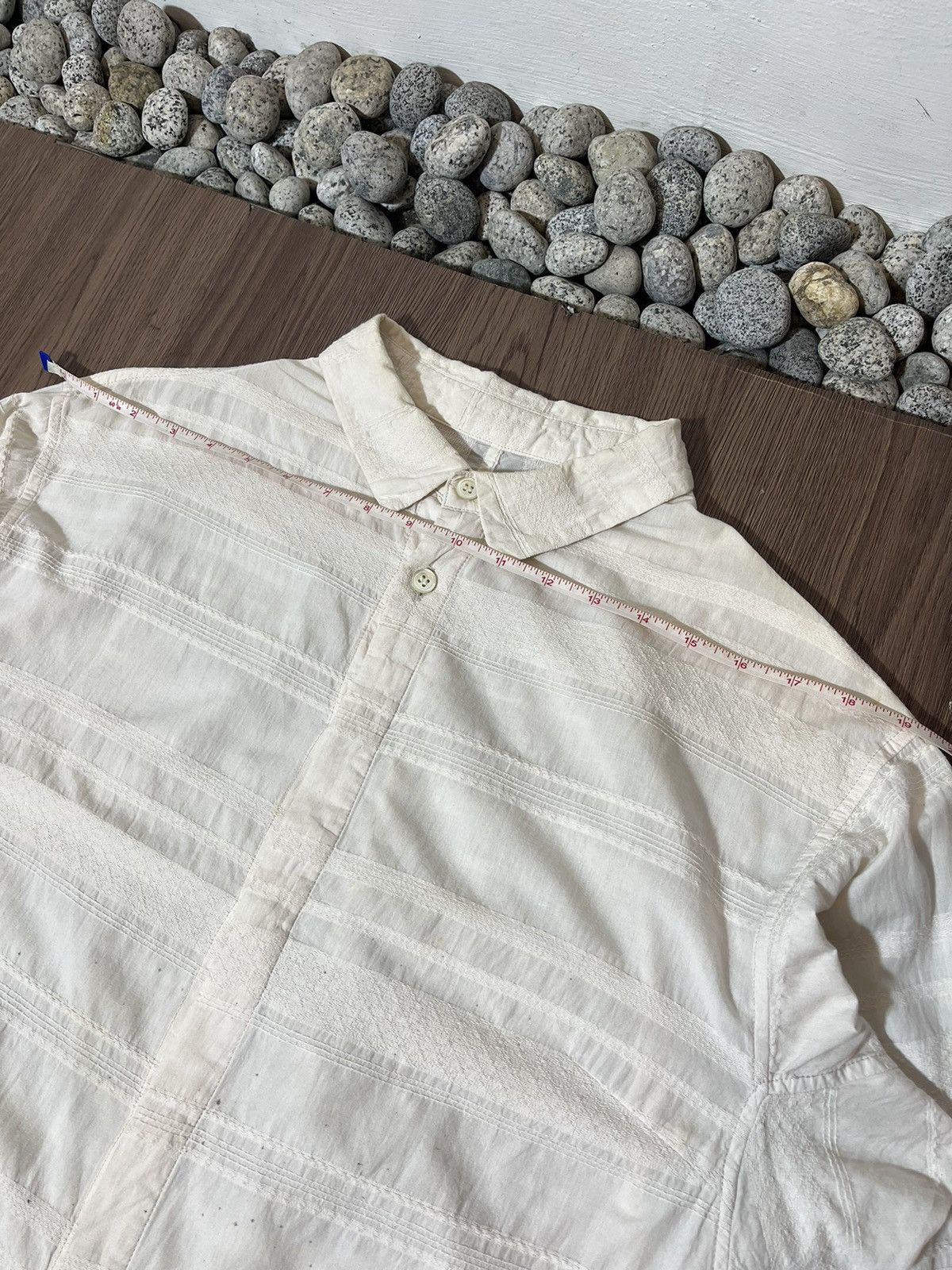 Issey Miyake Plantation by Issey Miyake White Pleated Shirt Size US L / EU 52-54 / 3 - 14 Thumbnail