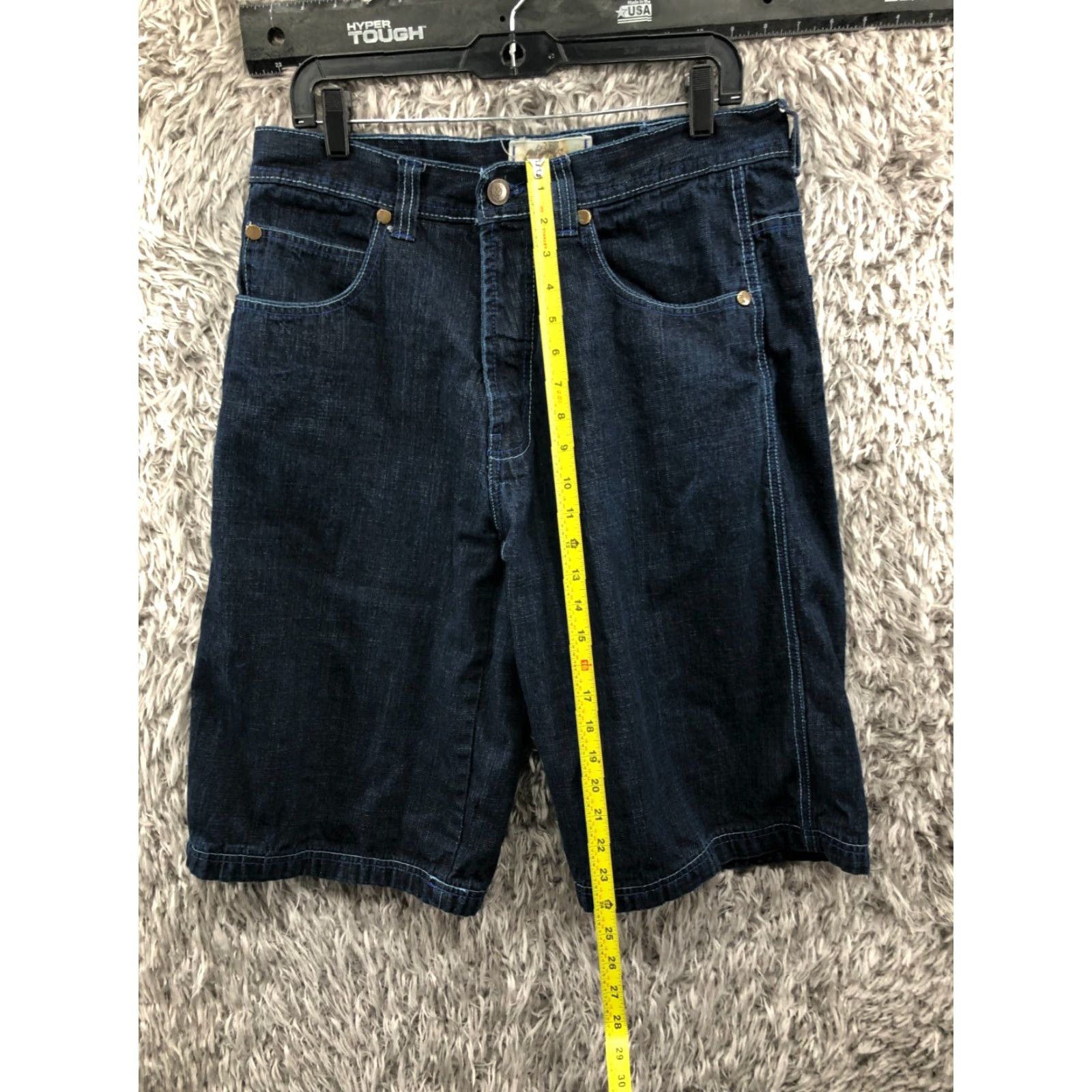 Denime RK Bermuda Shorts Mens Regular Size 34 Mid Rise Dark Blue Denim Bermuda Shorts 5-Pocket Jeans Style Lovers Men Size US 34 / EU 50 - 3 Thumbnail