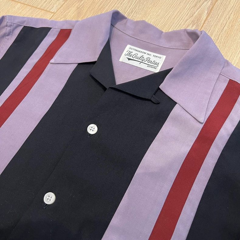 Wacko Maria wacko maria Striped color-blocked long-sleeved shirt Size US S / EU 44-46 / 1 - 2 Thumbnail