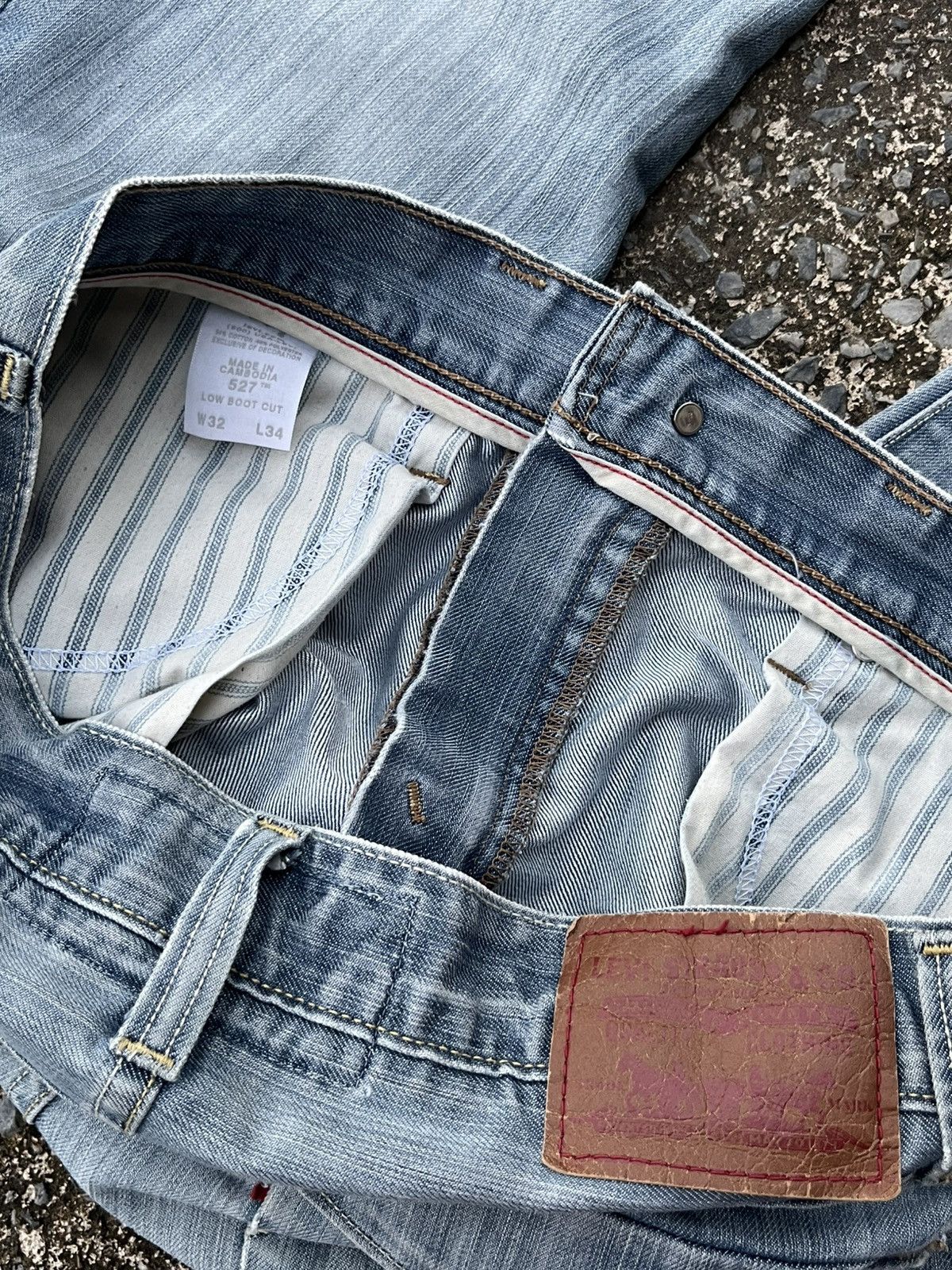 Levi's Vintage Levis 527 Flare Bootcut Jeans Distressed Size US 32 / EU 48 - 5 Thumbnail