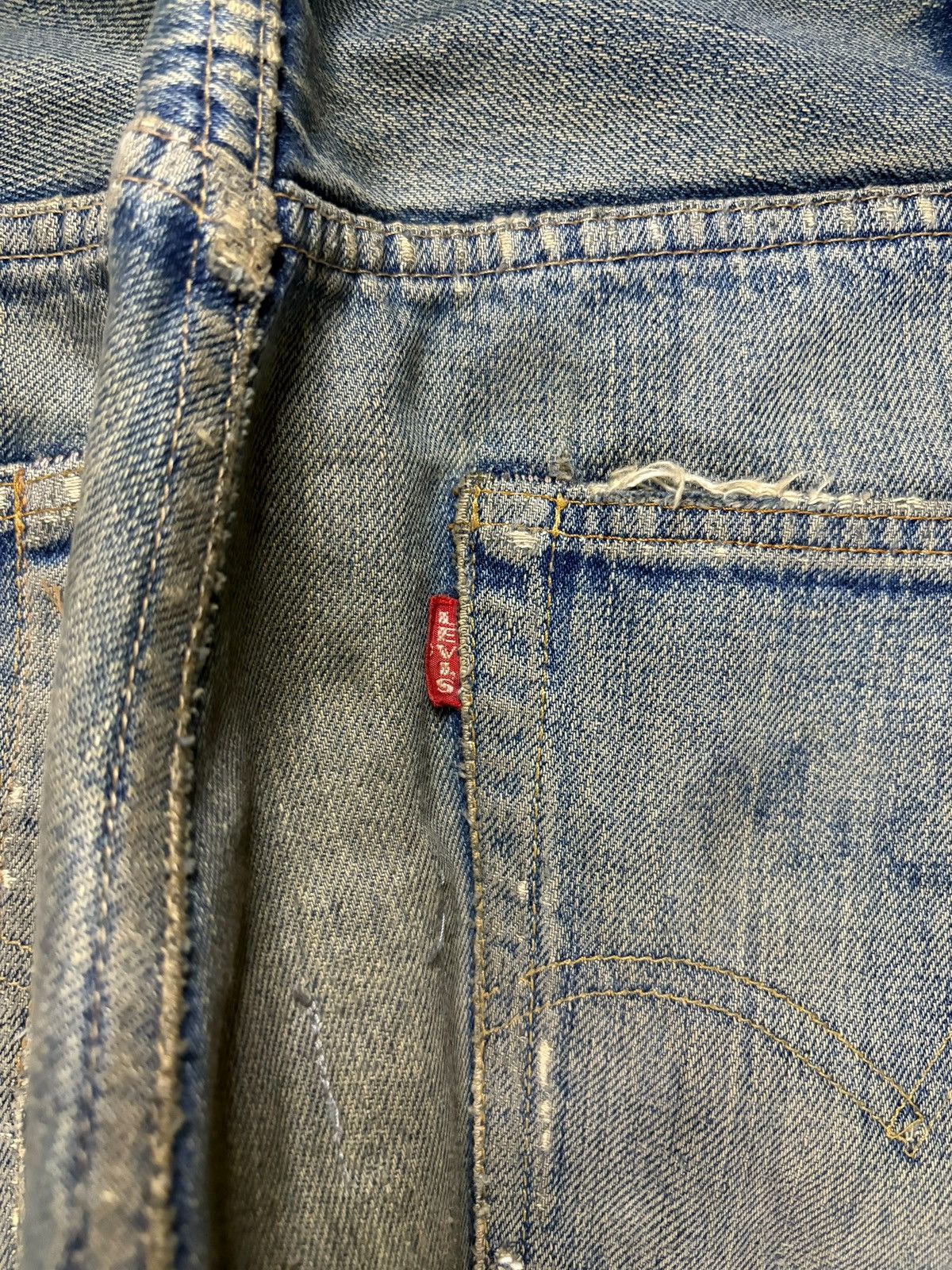 Levi's SICK VINTAGE 60s Levis 501 Big E Selvedge Jeans Button 16 Size US 33 - 11 Thumbnail