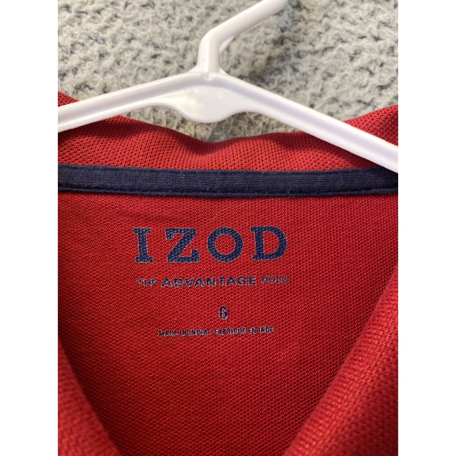 Izod Izod Advantage Performance Natural Mens Polo Shirt Red L Short leeve 40-68 Size US L / EU 52-54 / 3 - 5 Thumbnail