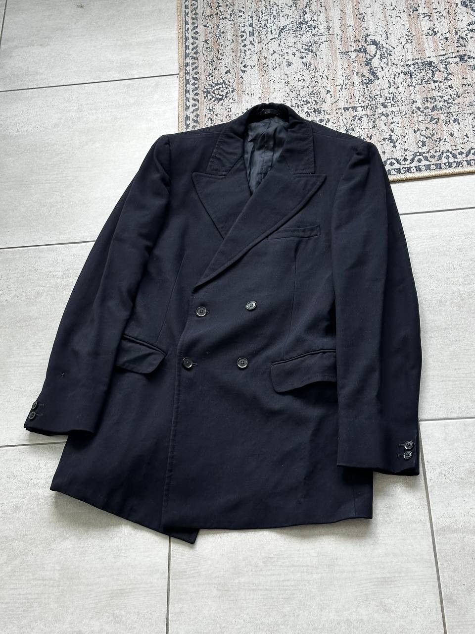 Burberry Burberry Double Breasted Navy Wool Blazer Luxury Size 38L - 3 Thumbnail