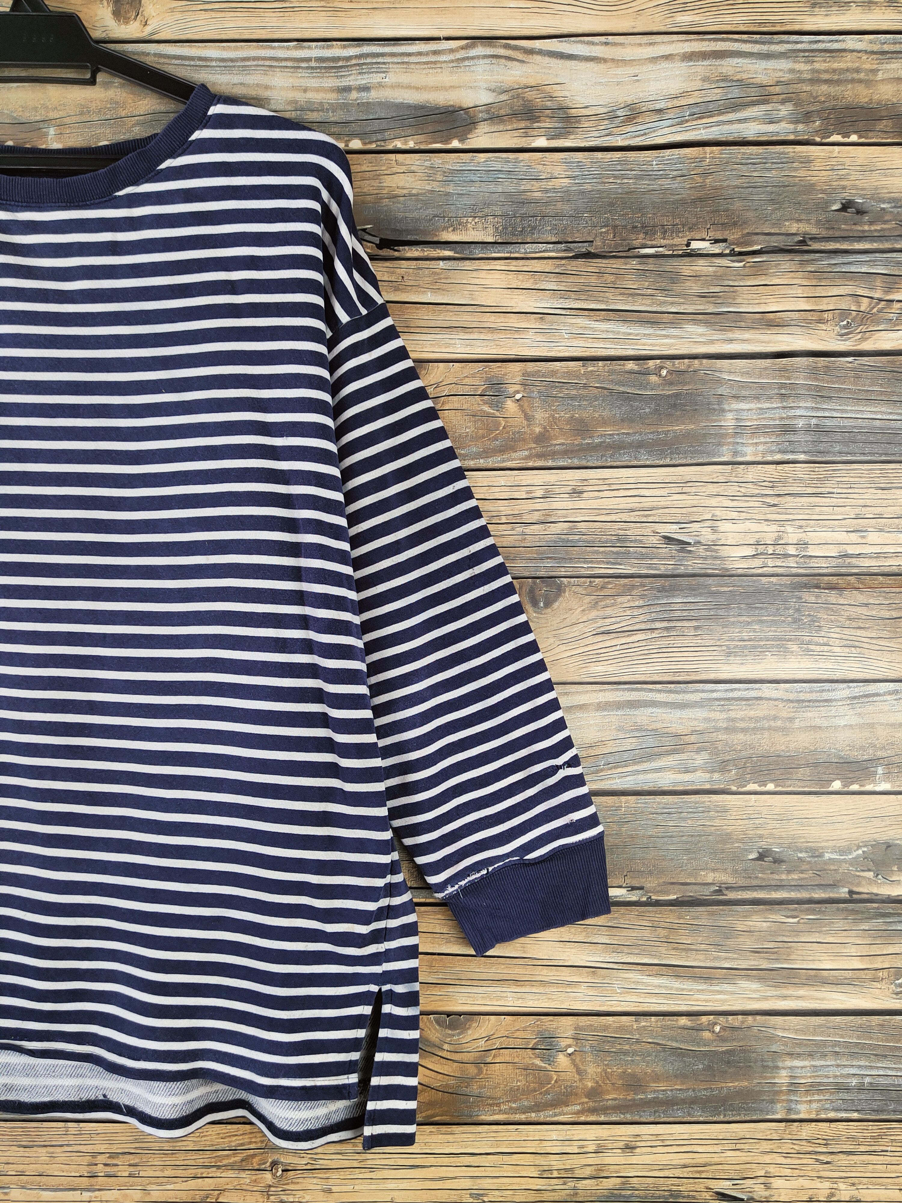Japanese Brand Kurt Cobain fashion by Japanese Brand Blue White Sweatshirt Size L / US 10 / IT 46 - 5 Thumbnail
