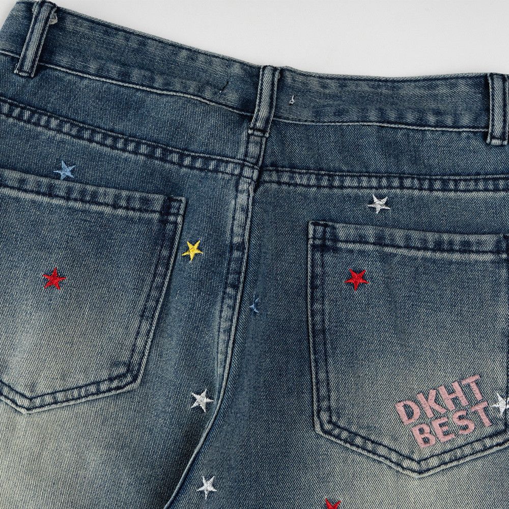 Jean Men's washed vintage loose straight star jeans Size US 32 / EU 48 - 5 Thumbnail