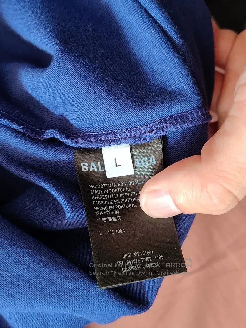 Balenciaga Balenciaga Men's T-shirt with Blue Cola Logo Size US L / EU 52-54 / 3 - 7 Thumbnail