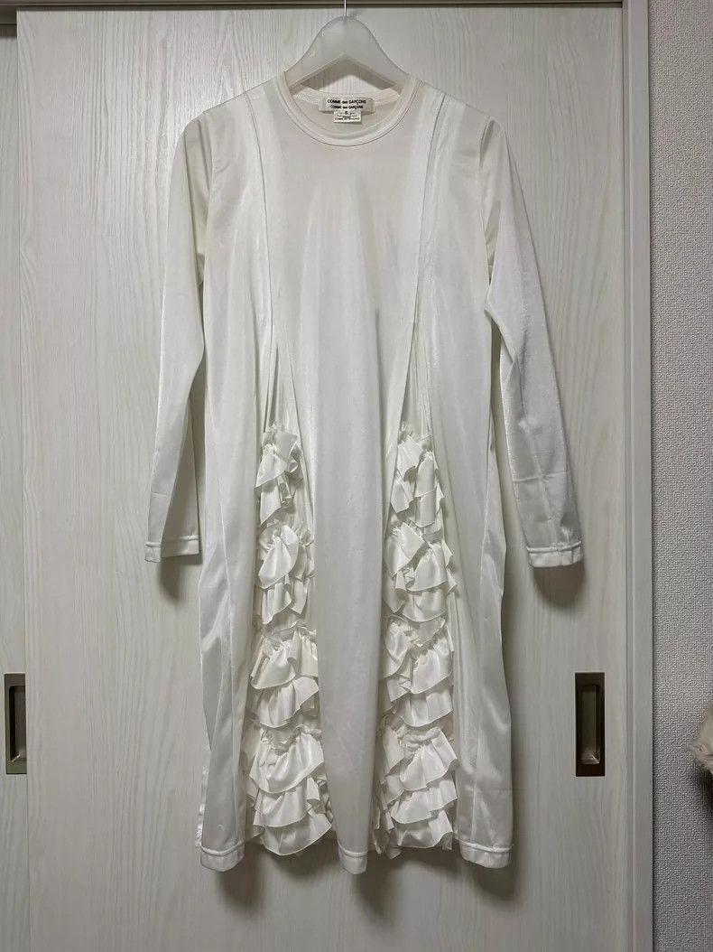 Comme des Garcons Comme des Garcons Comcom White Ruffled Dress - dmc Size US XS / EU 42 / 0 - 1 Thumbnail