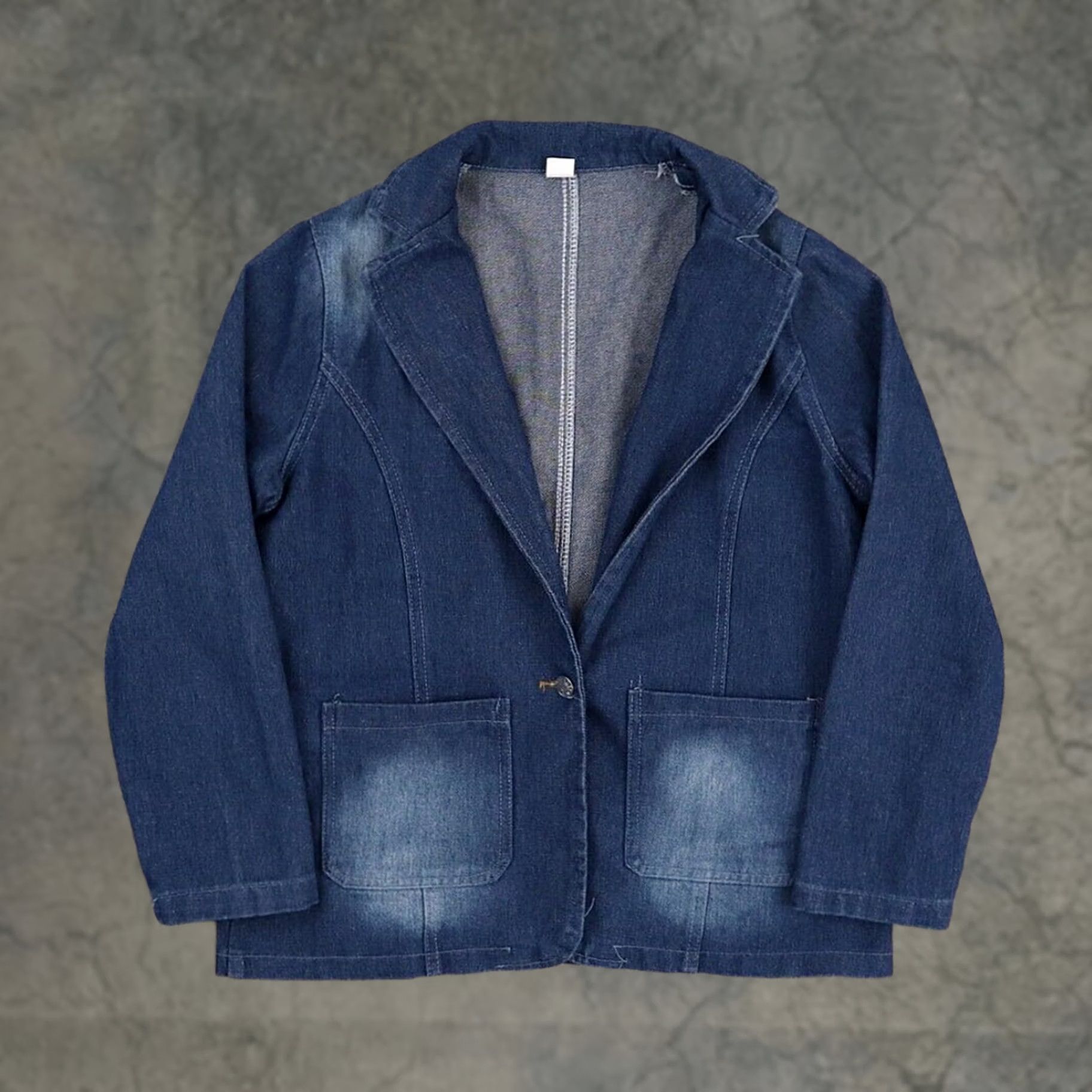 Denime VINTAGE Women's Small Blue Denim Long Sleeve Chore Coat 90s Classic Size S / US 4 / IT 40 - 1 Thumbnail