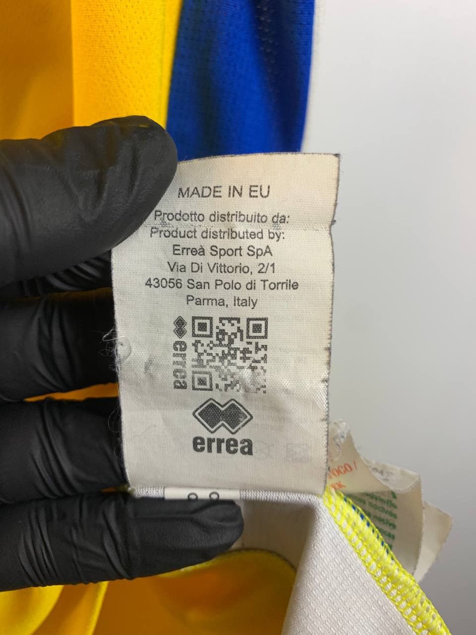 Vintage Errea FC Tibs 1997 Jersey Yellow Soccer Shirt Motif8 Sponsor Size US XL / EU 56 / 4 - 11 Thumbnail
