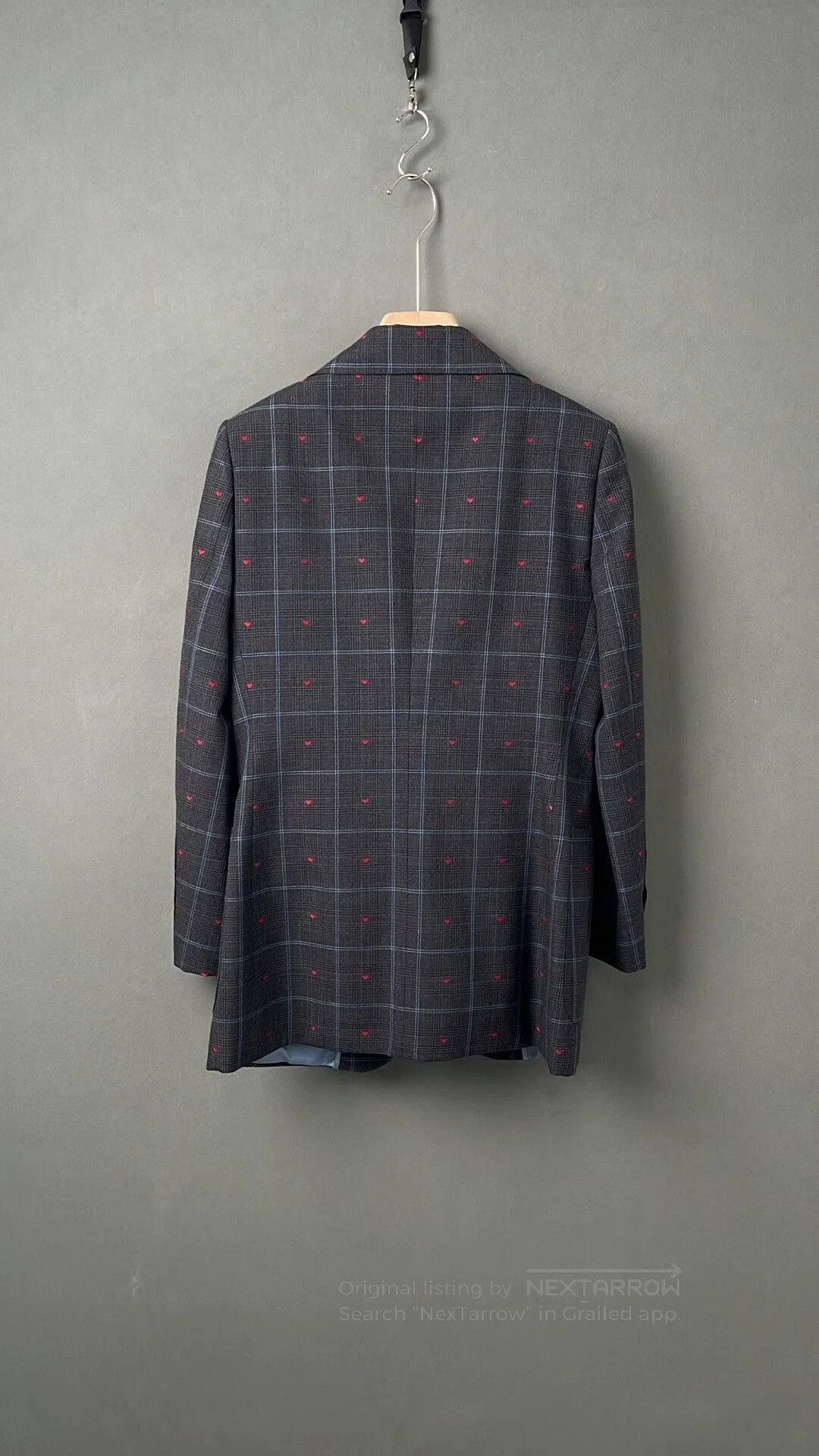 Gucci Gucci Gray Plaid Heart Embroidery Wool Suit. Size S / US 4 / IT 40 - 2 Thumbnail