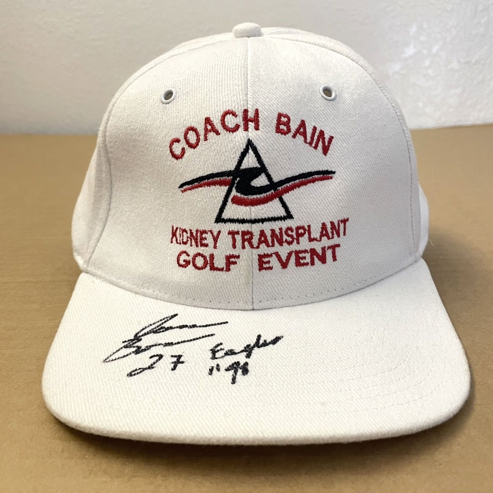 Essentials VINTAGE Kidney Charity Golf Hat Cap Strapback Adult Adjustable White Bain Mens Hat Size ONE SIZE - 2 Thumbnail