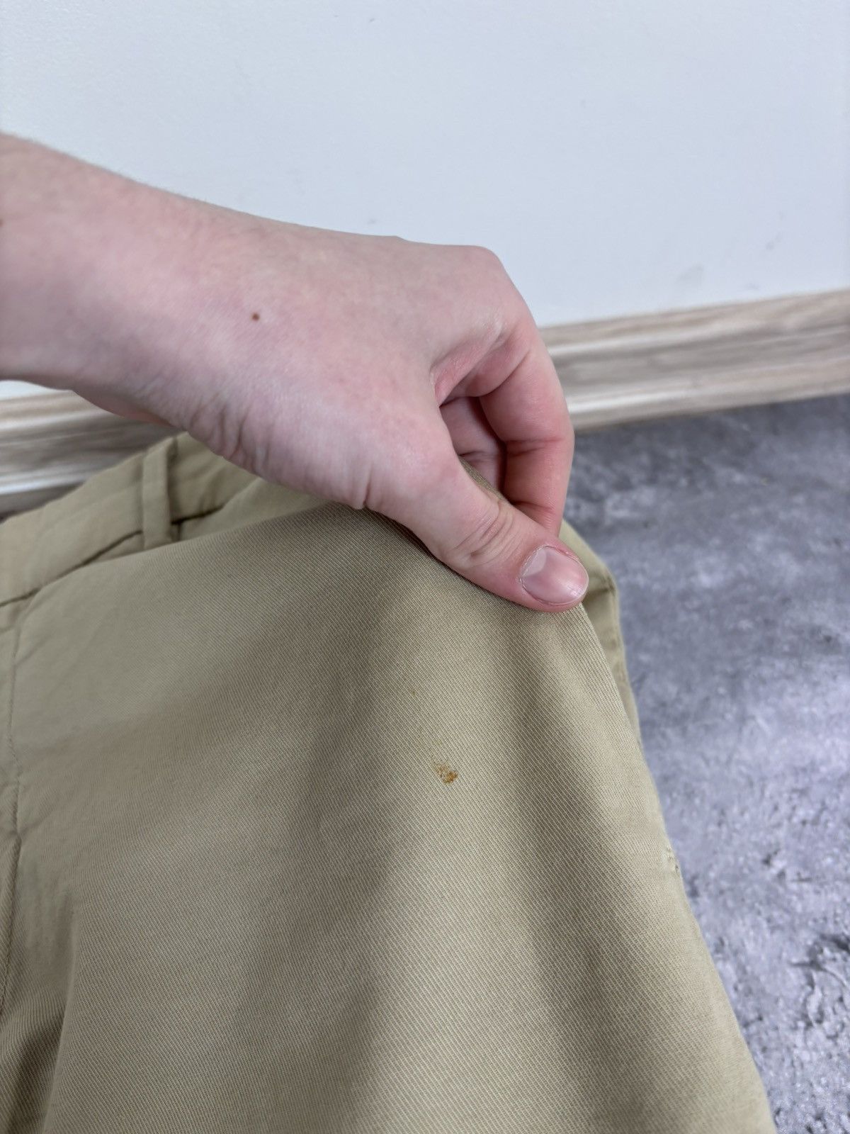 Other Cruna Men’s Beige Brown Chino Pants Trousers Cotton Blend Size US 34 / EU 50 - 6 Thumbnail