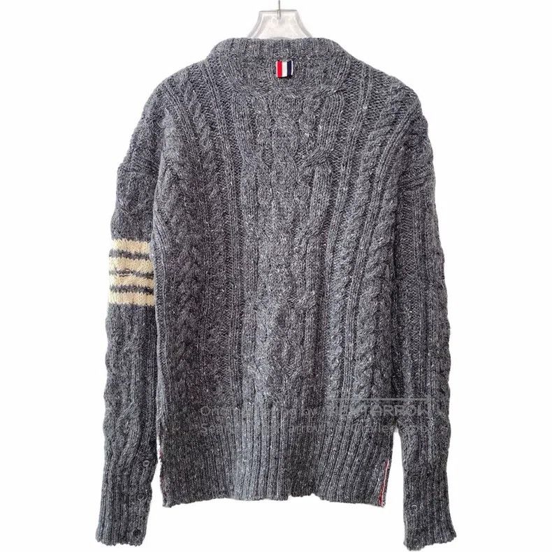Thom Browne Thom Browne Round-necked, long-sleeved knitted sweater Size US L / EU 52-54 / 3 - 2 Thumbnail