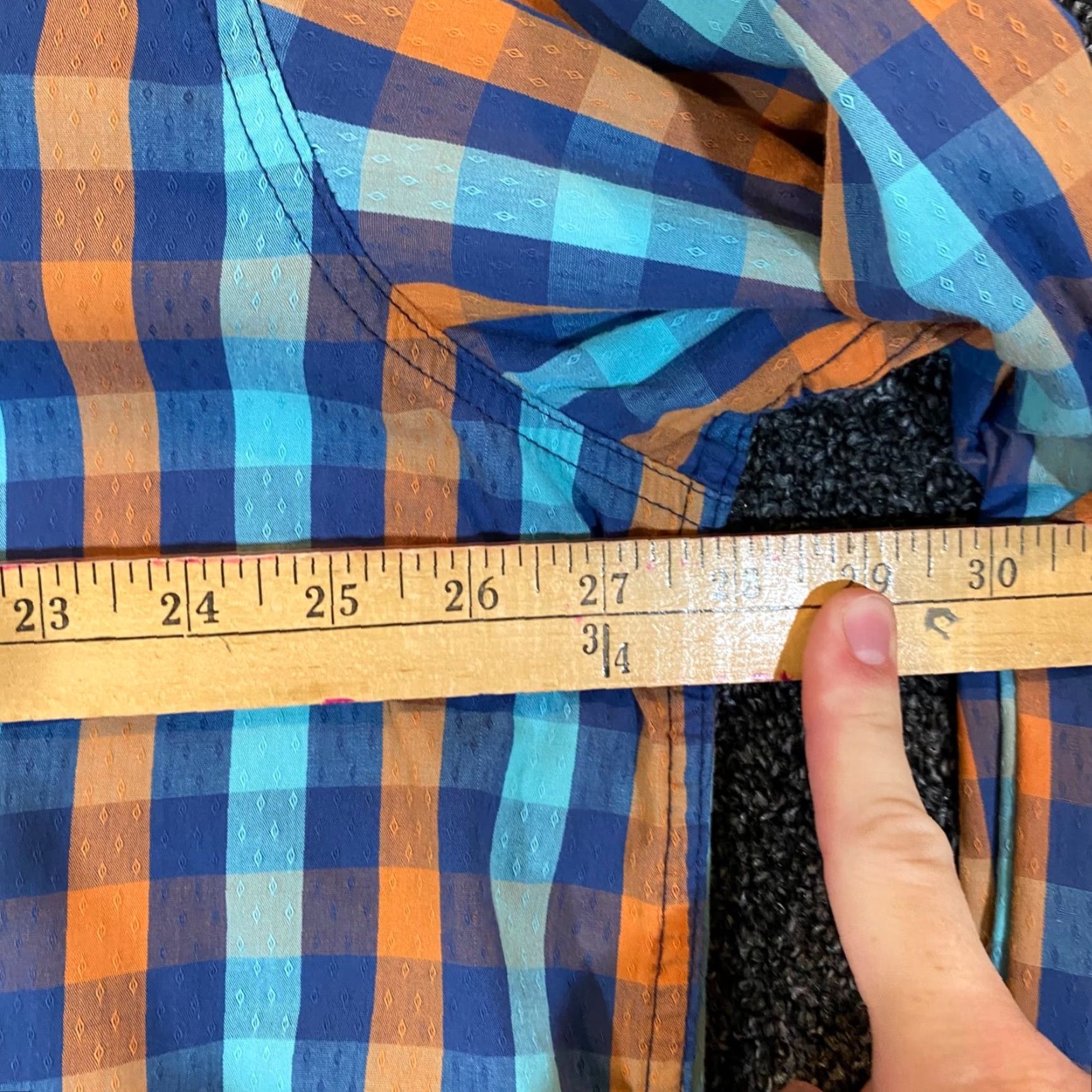 The Territory Ahead VINTAGE Territory Ahead Men's Shirt 2XL Plaid Casual Outdoor Long Sleeve Cotton Blue Orange Size US XXL / EU 58 / 5 - 5 Thumbnail