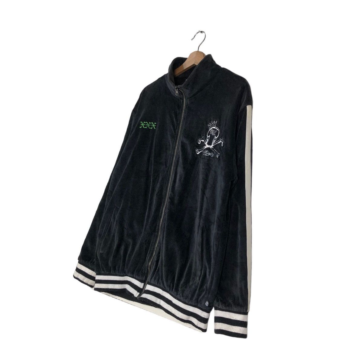 Japanese Brand × Vintage 📌VINTAGE VELVET BIKER JACKET RUFTWO JAPAN PUNK BIG LOGO Size US L / EU 52-54 / 3 - 5 Thumbnail