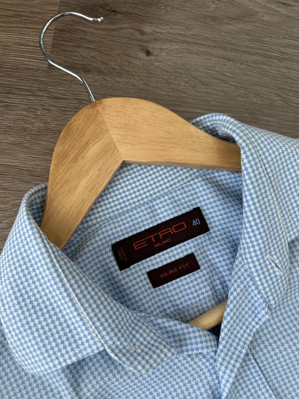 Etro × Vintage Vintage Etro Blue Mens Shirt Size US M / EU 48-50 / 2 - 5 Thumbnail