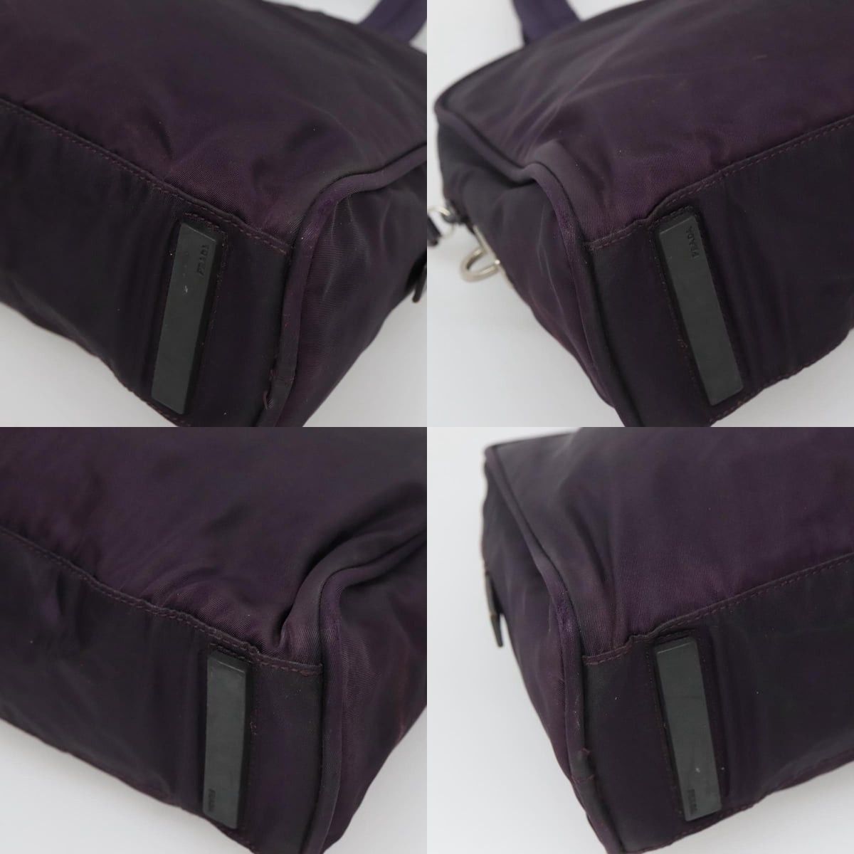 Prada PRADA Hand Bag Nylon Purple Silver Size ONE SIZE - 10 Thumbnail