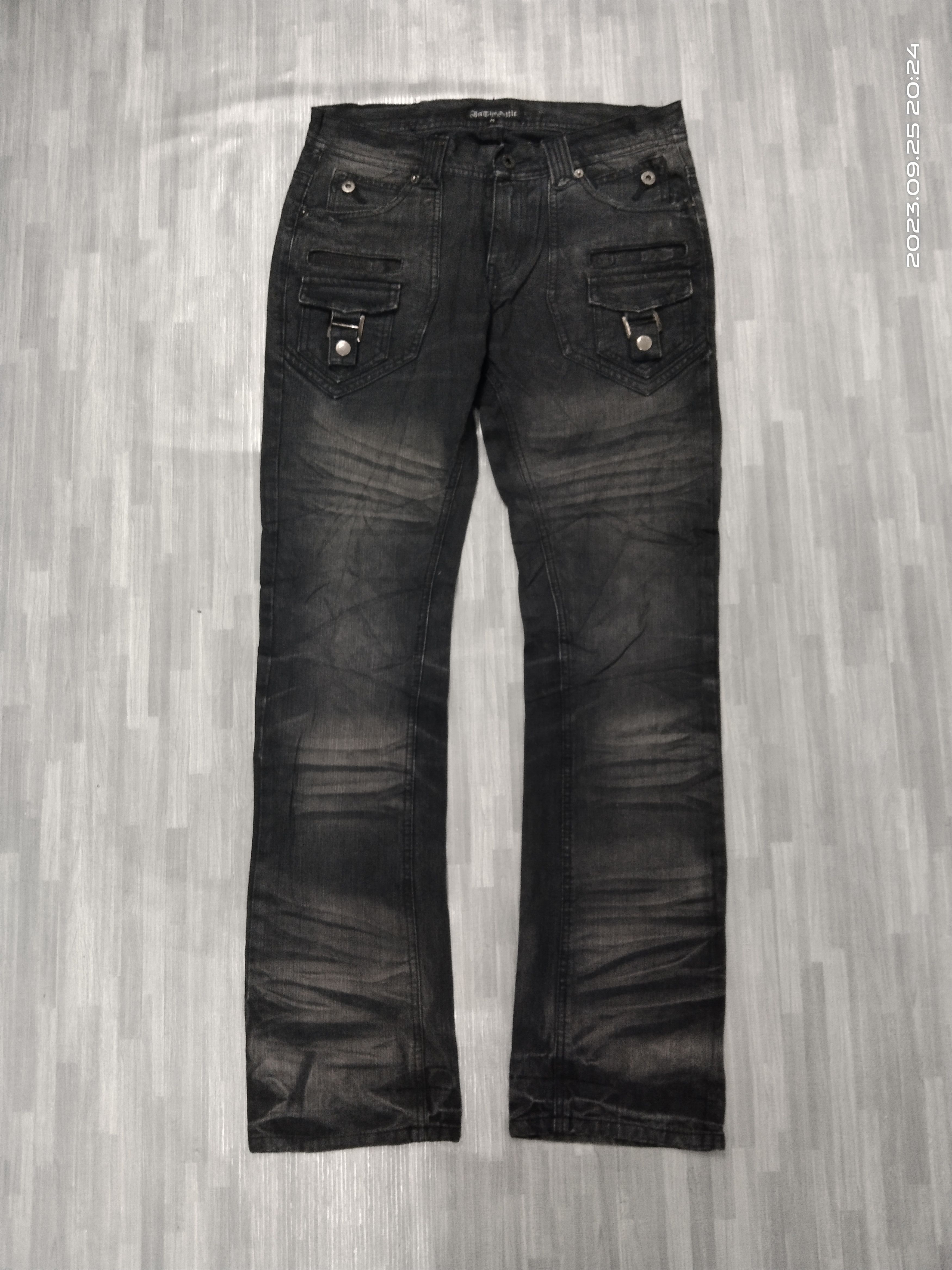 パンツ 00s semantic design coating black denim Semantic Design 00s Flared Denim – firstfinal