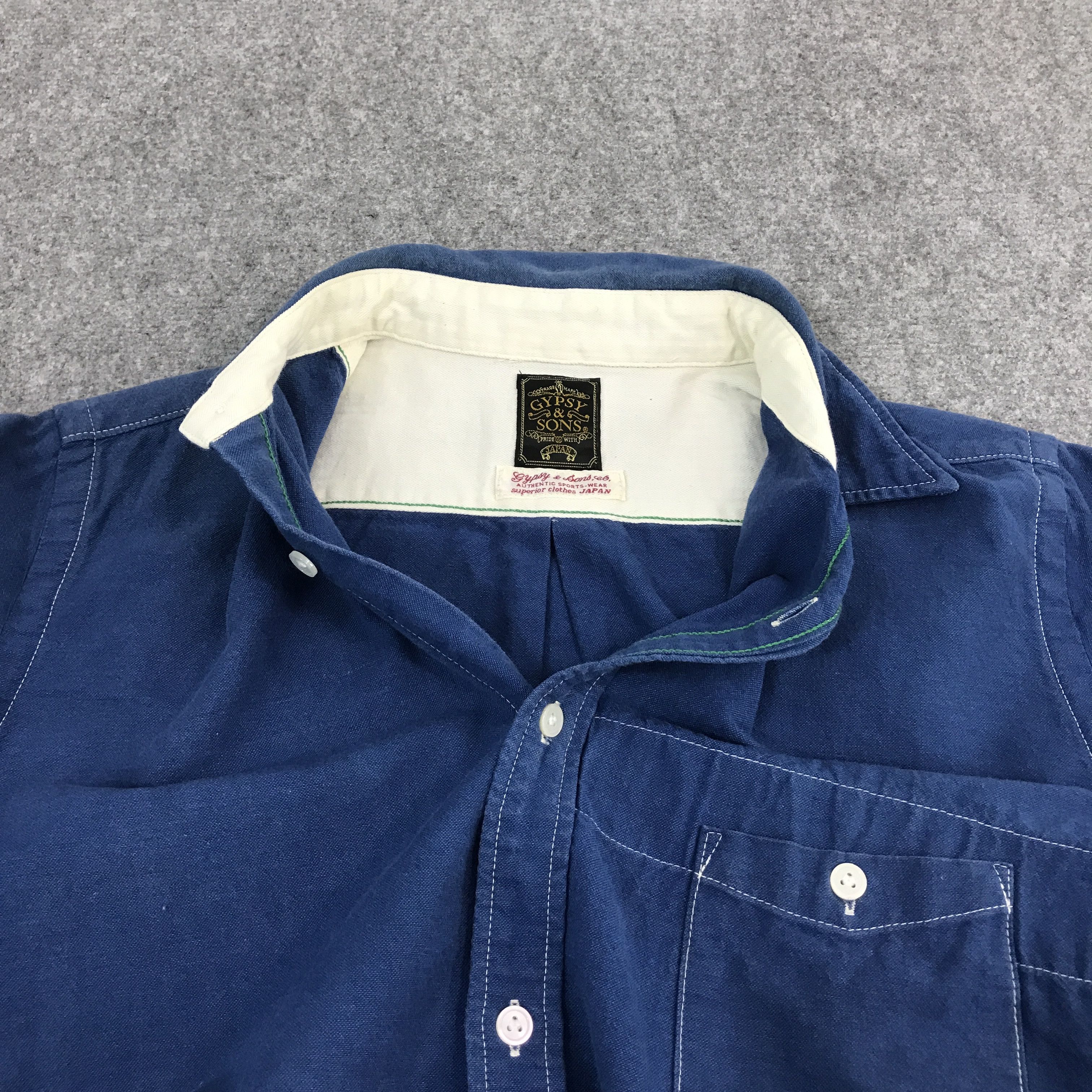 Gypsy × Indigo × Japanese Brand GYPSY SONS AUTHENTIC JAPAN BUTTON UP TSHIRTS Size US M / EU 48-50 / 2 - 7 Thumbnail
