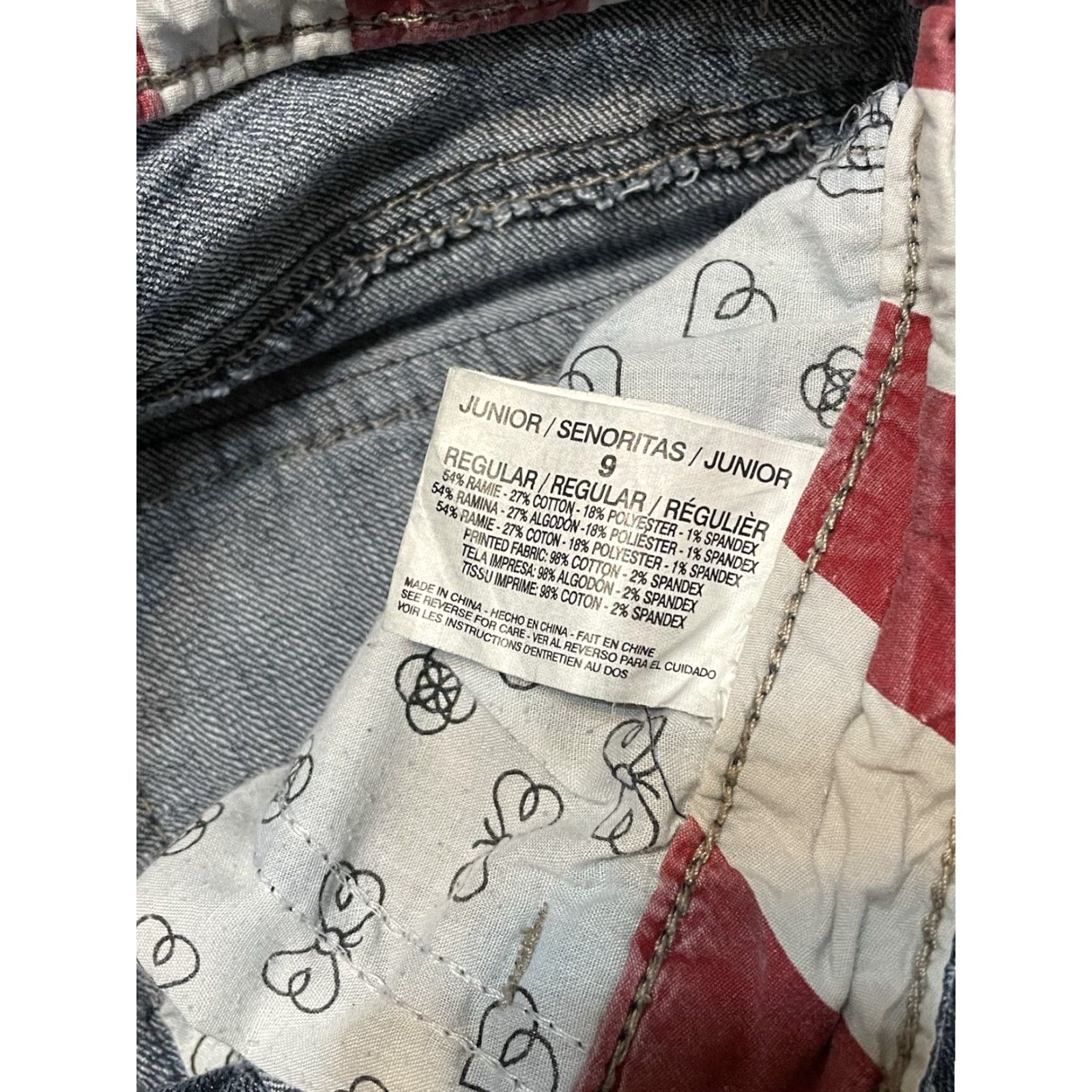 Vintage LEI Ashley Jean Shorts Juniors Size 9 American Flag Blue Casual Summer Size 30" / US 8 / IT 44 - 3 Thumbnail