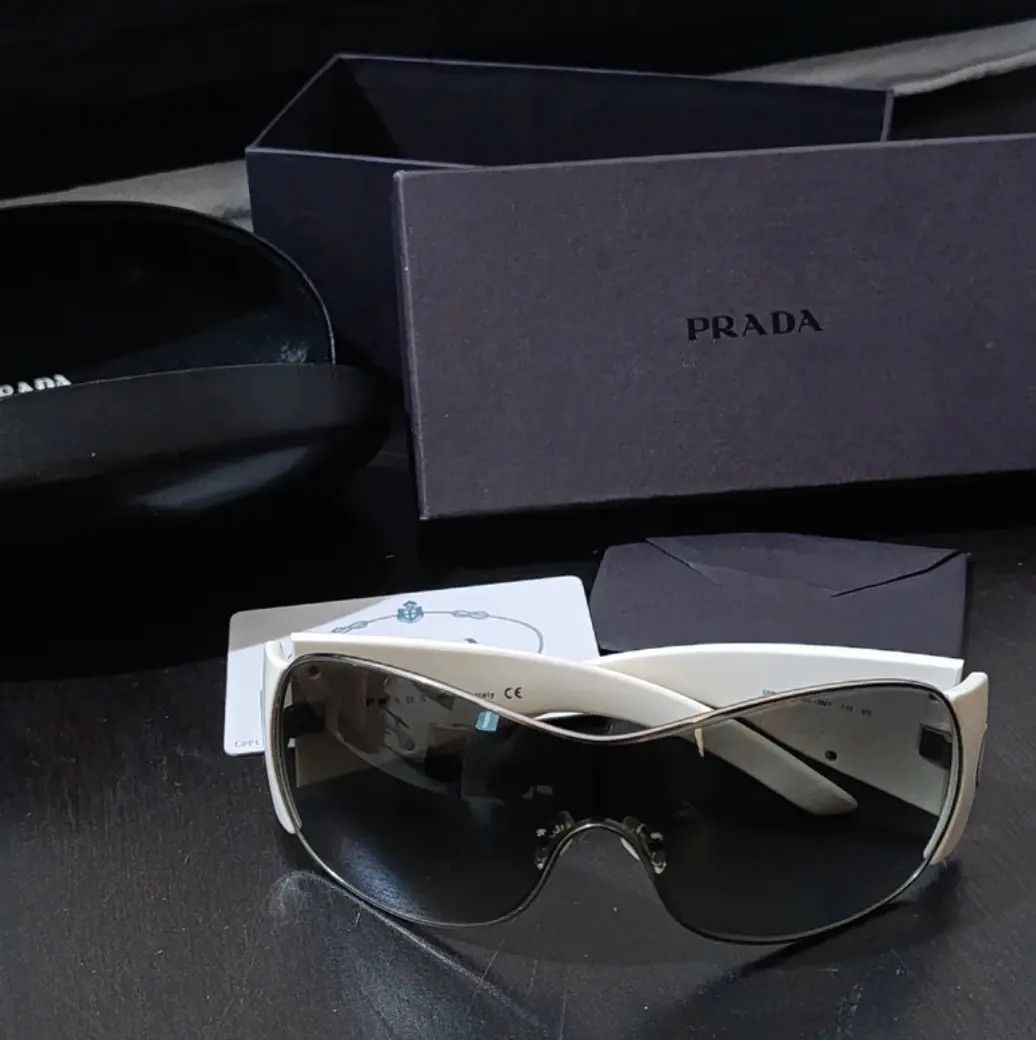 Prada × Vintage PRADA Sunglasses Star SPR 58 Mask Flame Sport Metal Size ONE SIZE - 4 Thumbnail