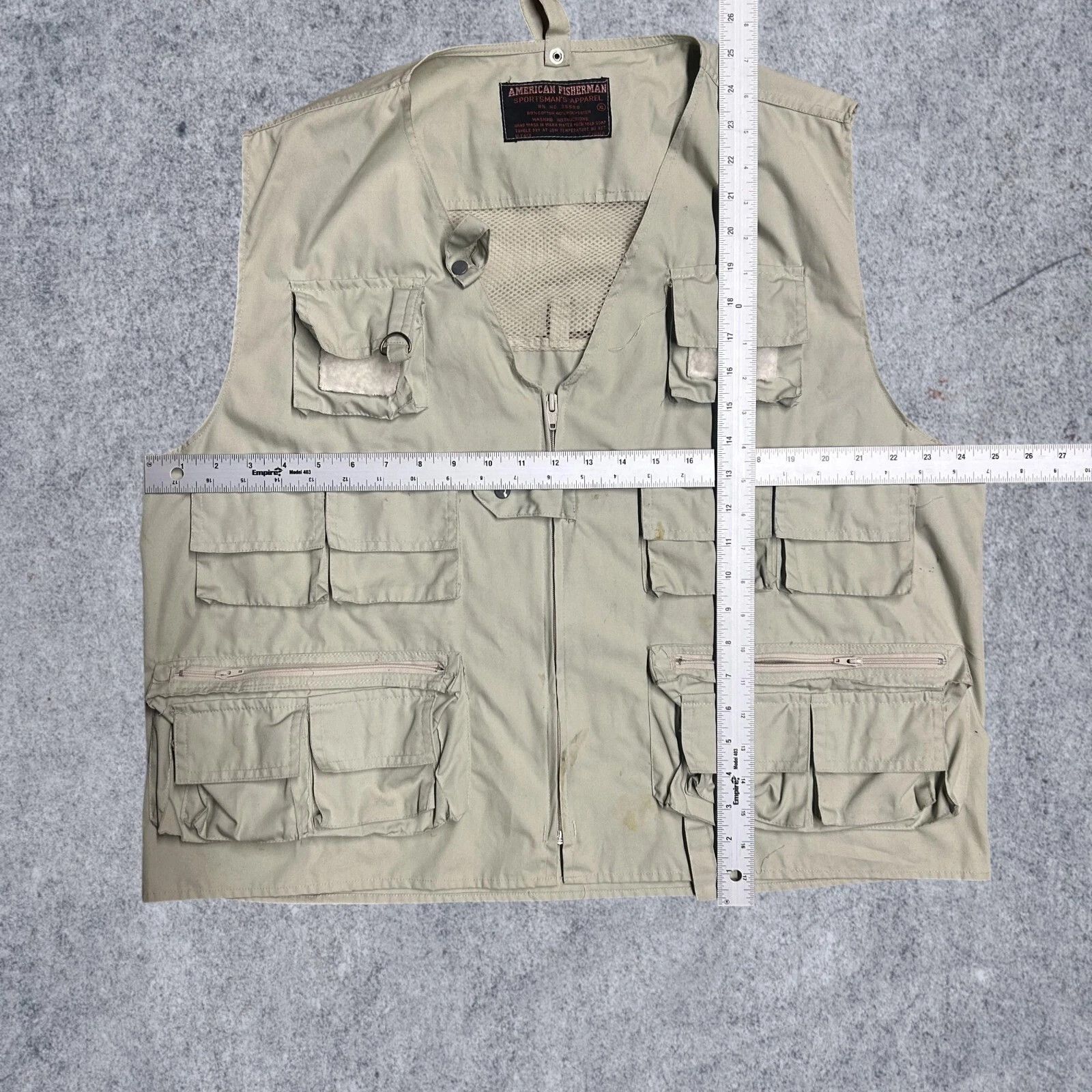 Vintage American Fisherman Vintage Beige Fishing Vest Mens XL Outdoo Size US XL / EU 56 / 4 - 4 Thumbnail