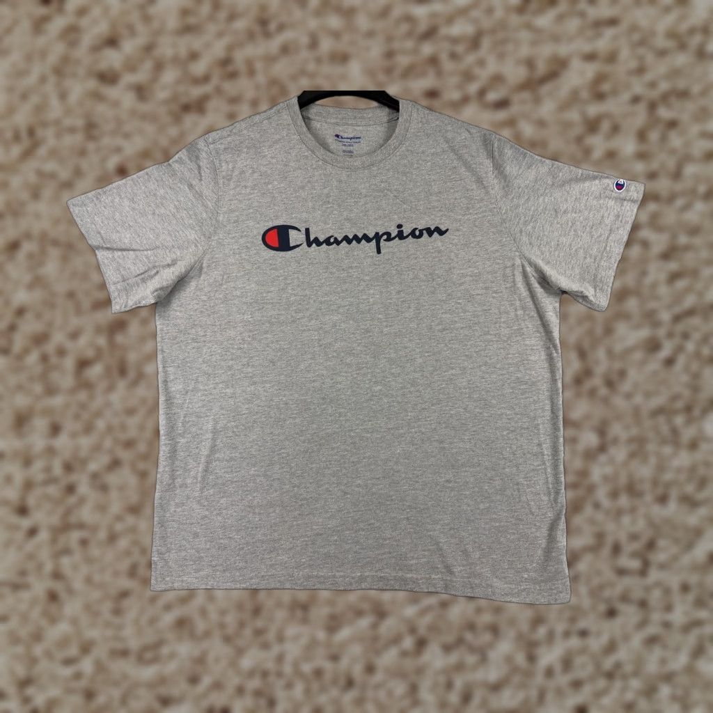 Champion CHAMPION Shirt Men 2XL Gray Short Sleeve Crew Neck 100% Cotton Spellout Vintage No (adjusted to best-fit) Size US XXL / EU 58 / 5 - 1 Thumbnail