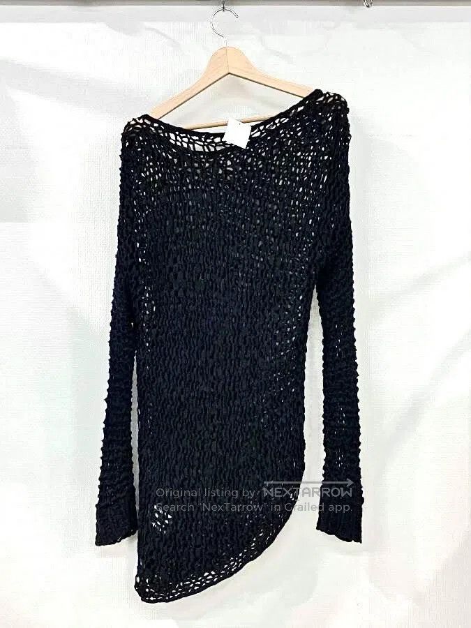 Helmut Lang Helmut Lang Mesh Knit Asymmetric Tight Knit Sweater Size S / US 4 / IT 40 - 2 Thumbnail