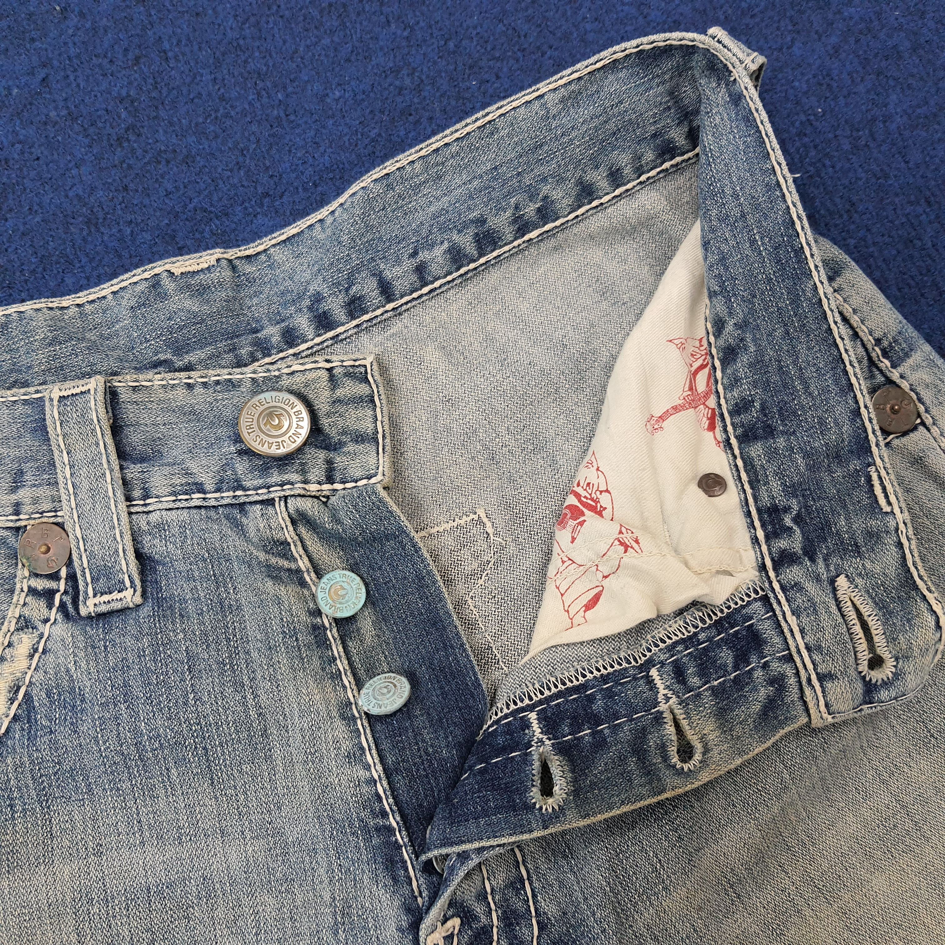True Religion Vintage True Religion Marco Big T Distressed Jeans C272N13 Size US 33 - 8 Thumbnail