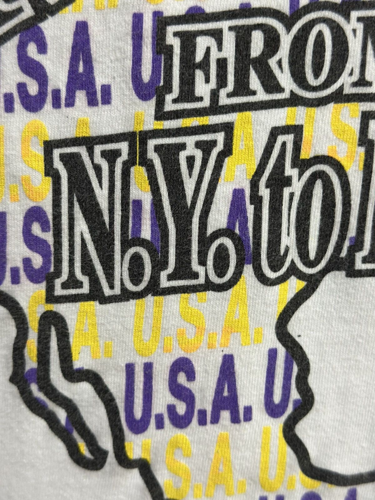 Vintage Vintage America From N.Y To L.A Fullprint Faded Tee Size US L / EU 52-54 / 3 - 3 Thumbnail