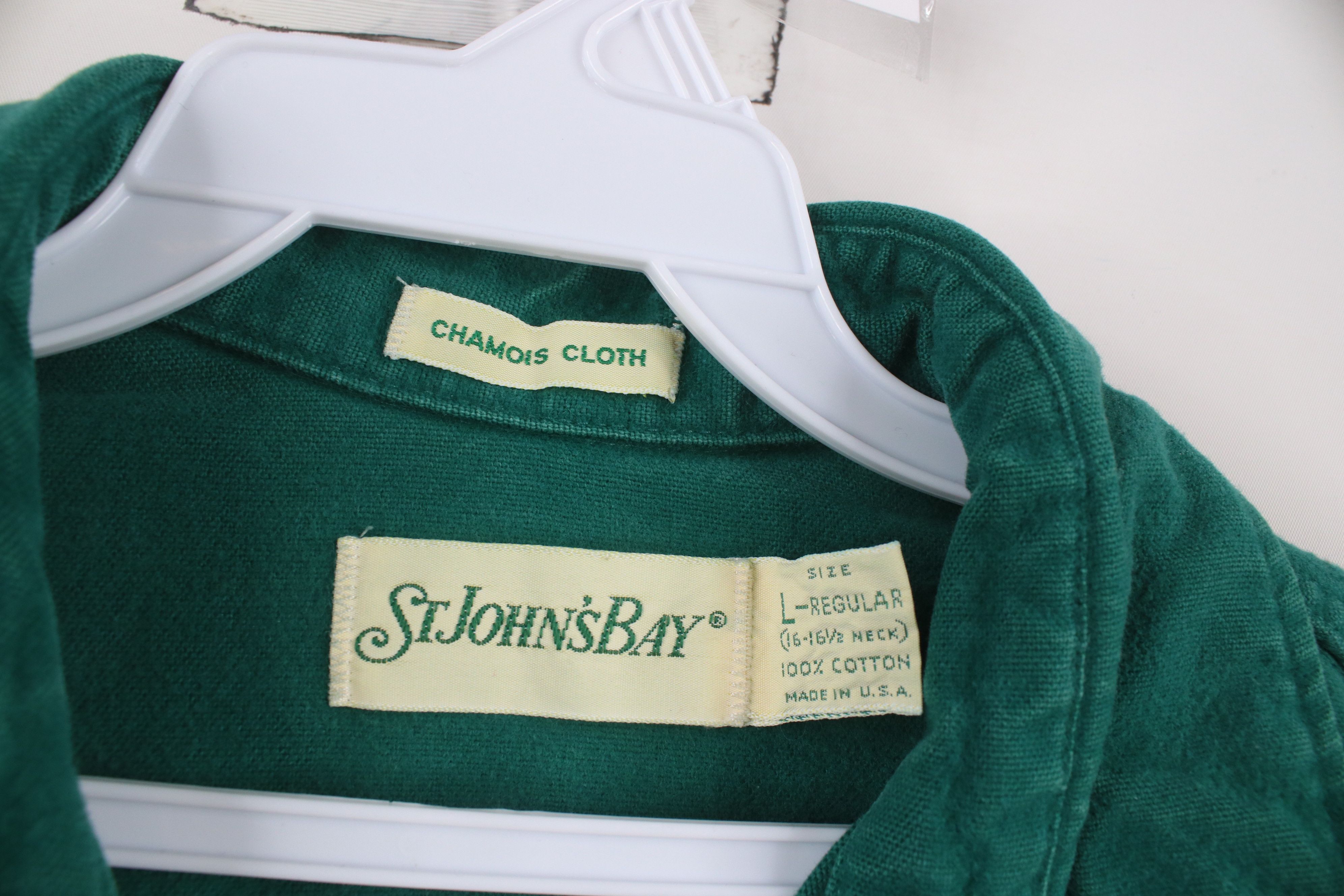 Vintage Vintage 70s Streetwear Chamois Cloth Button Shirt Green USA Size US L / EU 52-54 / 3 - 6 Thumbnail
