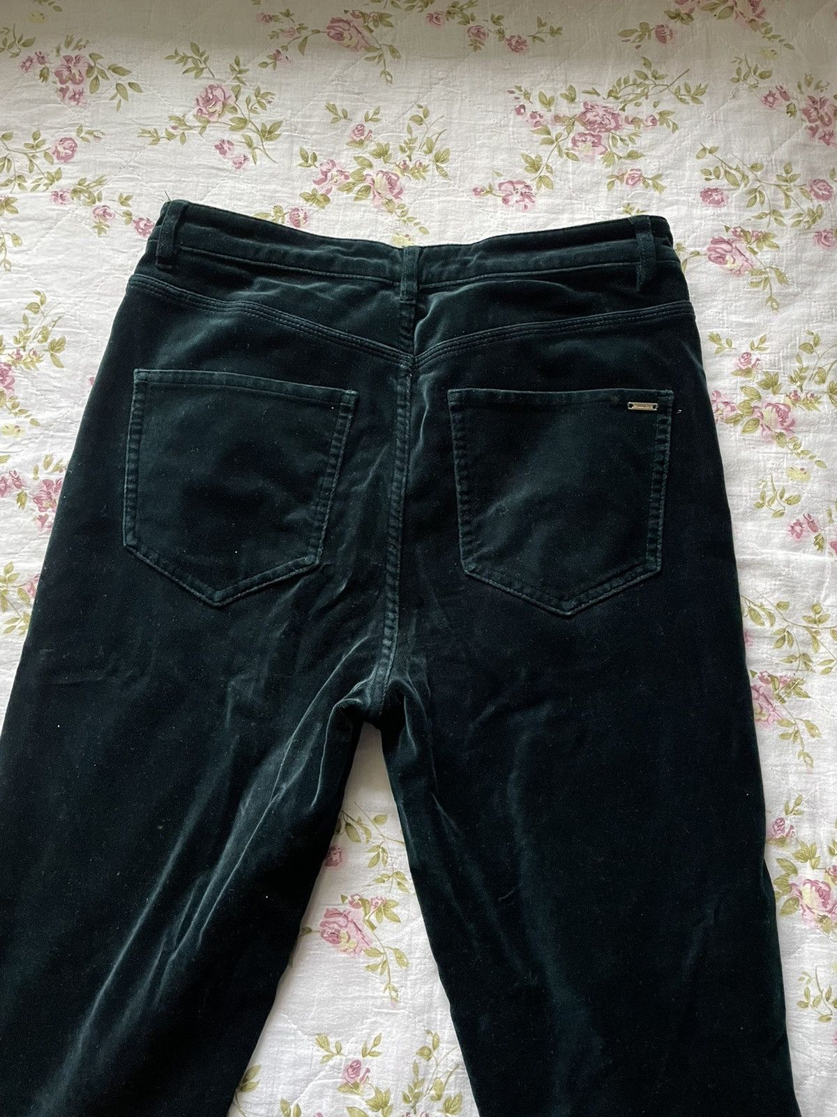 Massimo Dutti Vintage straight leg slim velvet pants Size 30" / US 8 / IT 44 - 5 Thumbnail