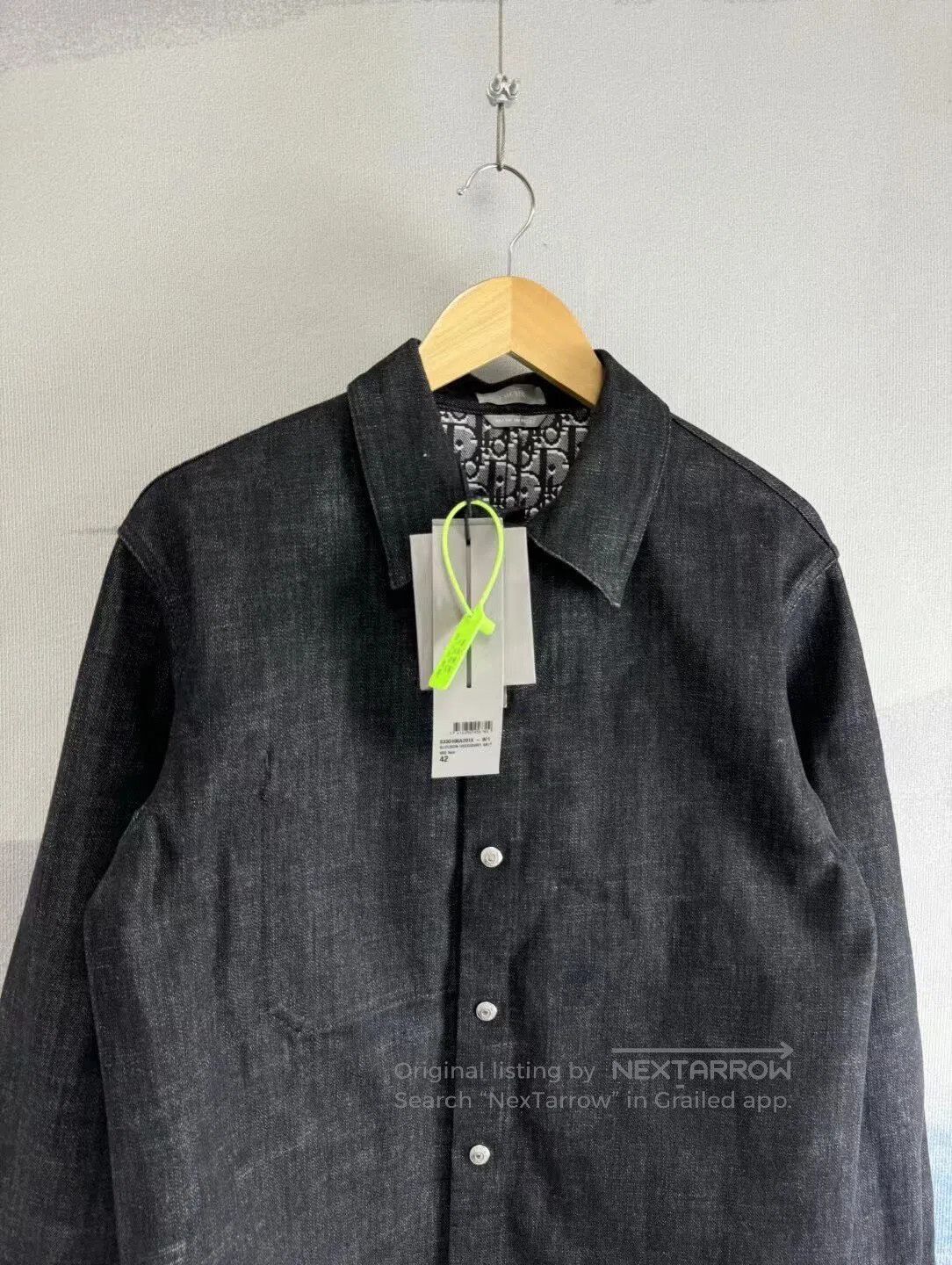 Dior Dior Black All-Over Lining Print Denim Shirt Jacket| Size US XS / EU 42 / 0 - 2 Thumbnail
