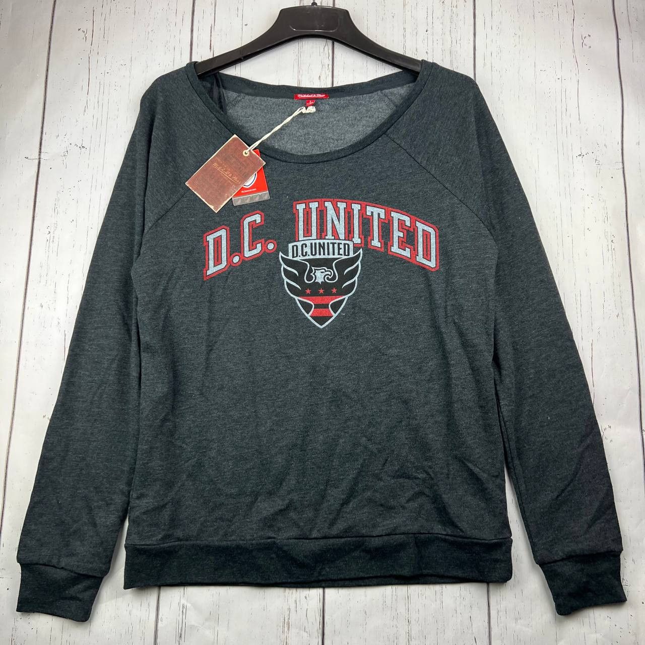 Mitchell & Ness DC United MLS Large Pullover Sweatshirt Gray New Women Size L / US 10 / IT 46 - 1 Thumbnail