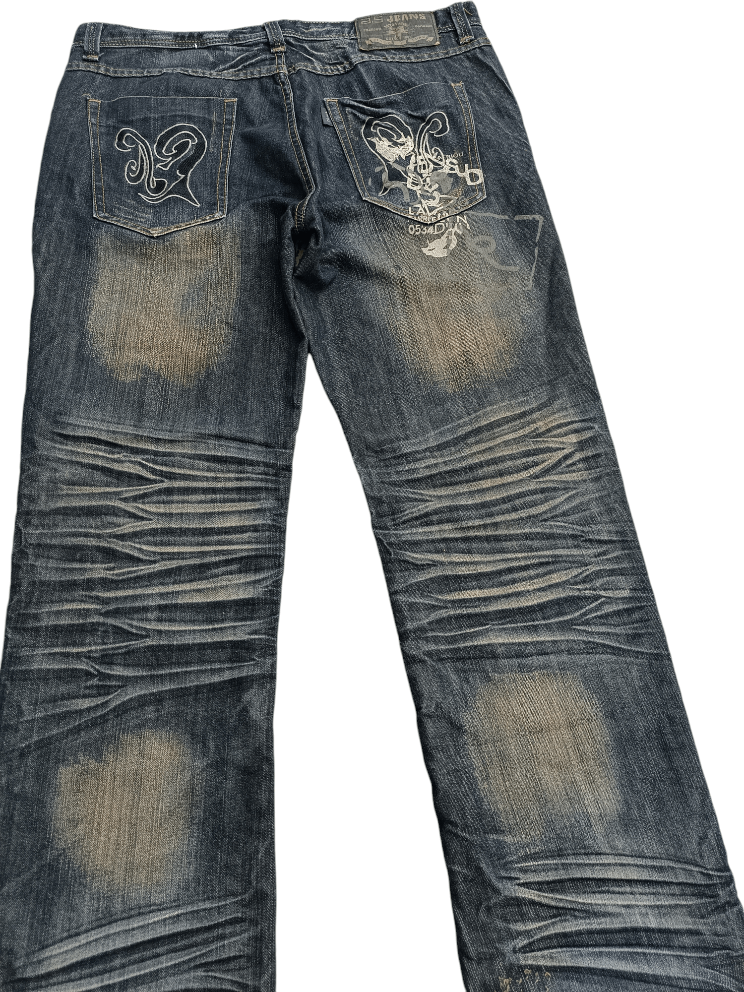 Japanese Brand RARE 🔥 A.S Aston Jeans Whiskers Print & Embroidery Denim Size US 36 / EU 52 - 10 Thumbnail