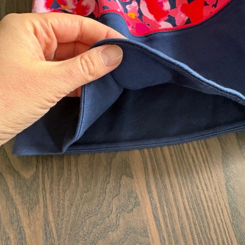 Lands' End Lands End Green Navy Floral Colorblock Dress Sz 8 Preppy Size M / US 6-8 / IT 42-44 - 9 Thumbnail