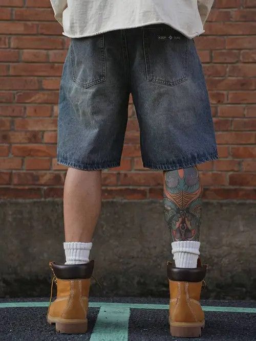 Japanese Brand × Vintage Y2K Vintage WASHED denim jorts shorts Size US 30 / EU 46 - 2 Thumbnail
