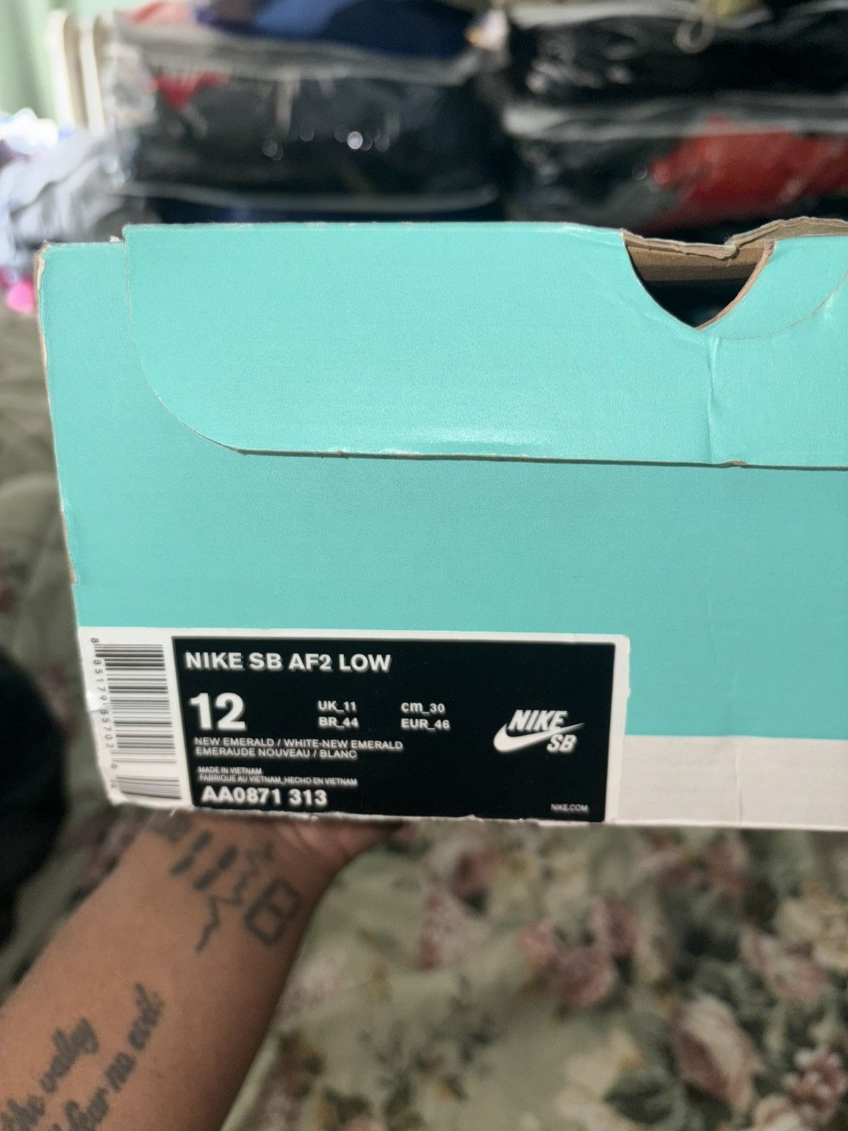 Nike × Supreme Supreme Nike Sb Af2 Low “Teal” Size US 12 / EU 45 - 11 Thumbnail