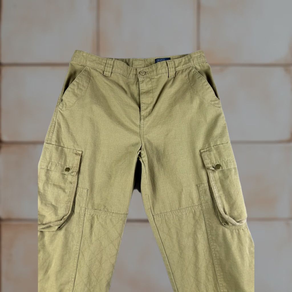 Polo Ralph Lauren VINTAGE Polo Ralph Lauren Pants Women’s 20 Brown Ripstop Cargo Pockets 90s Army Mens Womens Girls Size 42" / US 20 - 1 Thumbnail
